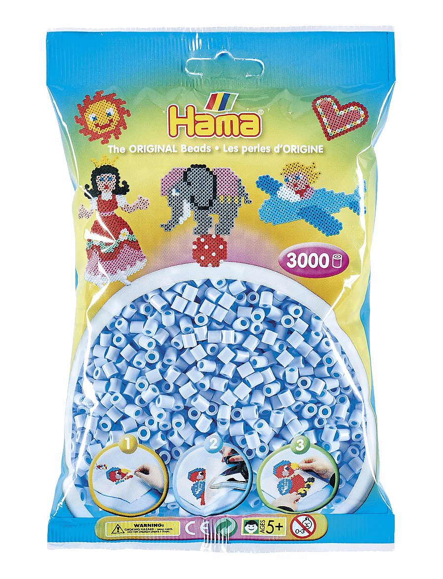 Hama - Hama Midi Beads 3000 pcs Pastel Ice Blue - pärlor - blue - 0