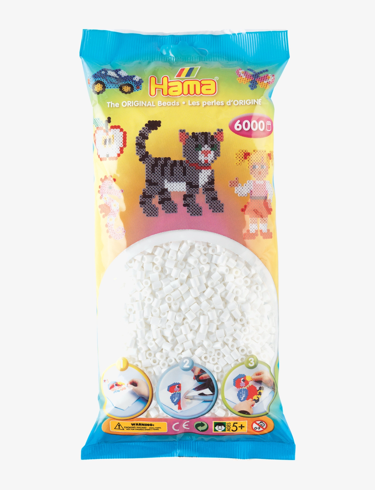 Hama Hama Midi Beads 6000 Pcs White, One Size, Multi/patterned, Håndværk > Perler, Børn