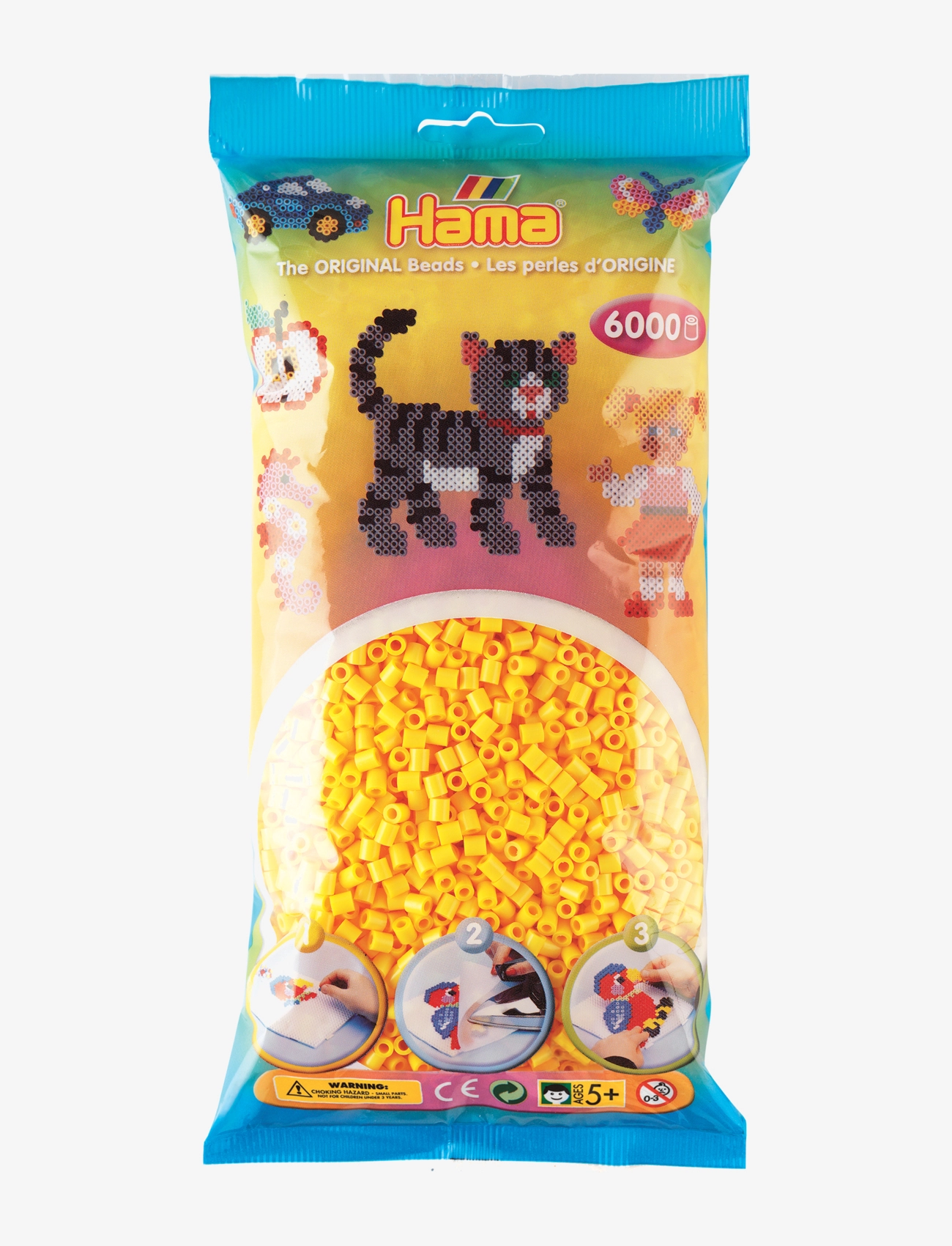Hama Midi Beads 6000 Pcs Yellow, One Size, Multi/patterned, Håndværk > Perler, Børn