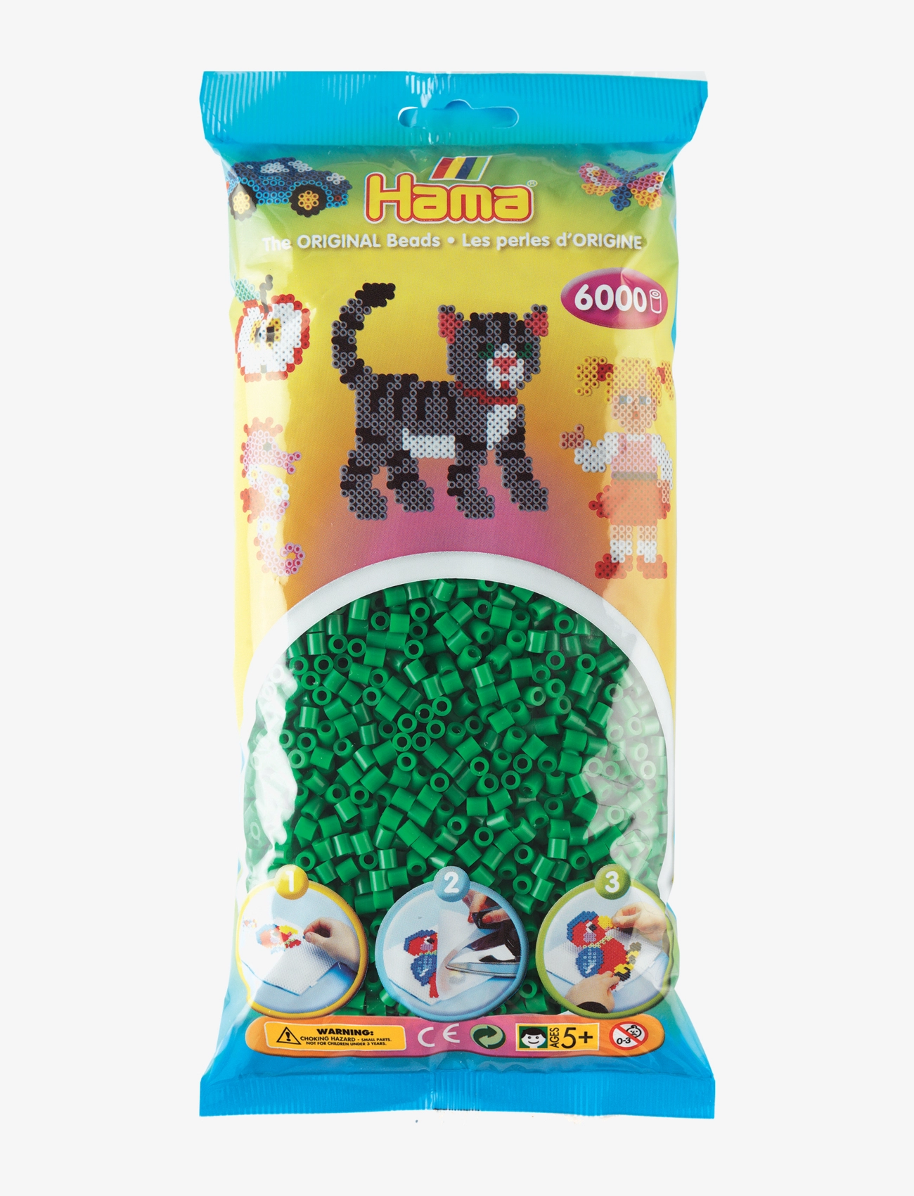 Hama Midi Beads 6000 Pcs Green, One Size, Multi/patterned, Håndværk > Perler, Børn
