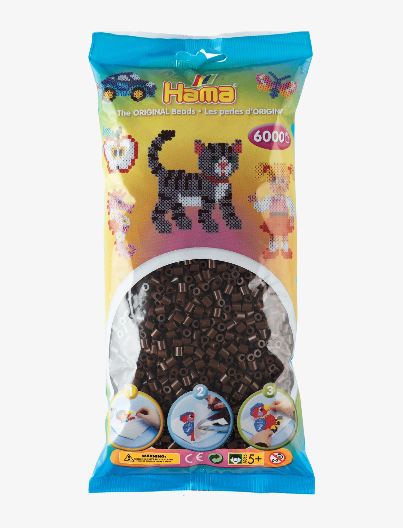 Hama Midi Beads 6000 Pcs Brown, One Size, Multi/patterned, Håndværk > Perler, Børn