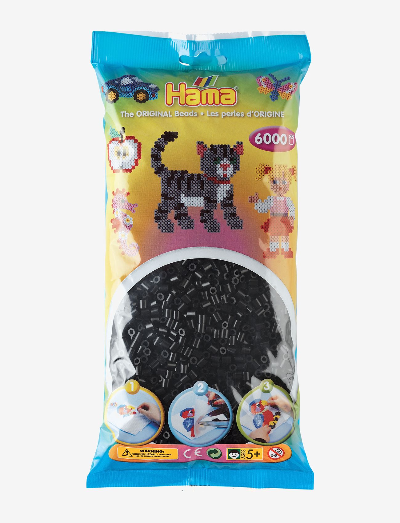 Hama - Midi Beads 6000 pcs Black - pearls - multi - 0