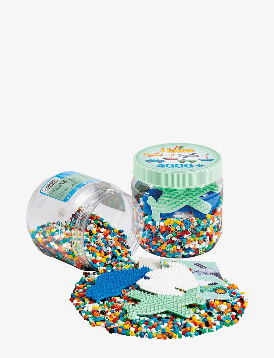 Hama - Hama Midi Beads 4000 pcs in Tub with pegboards - pärlor - multi - 0