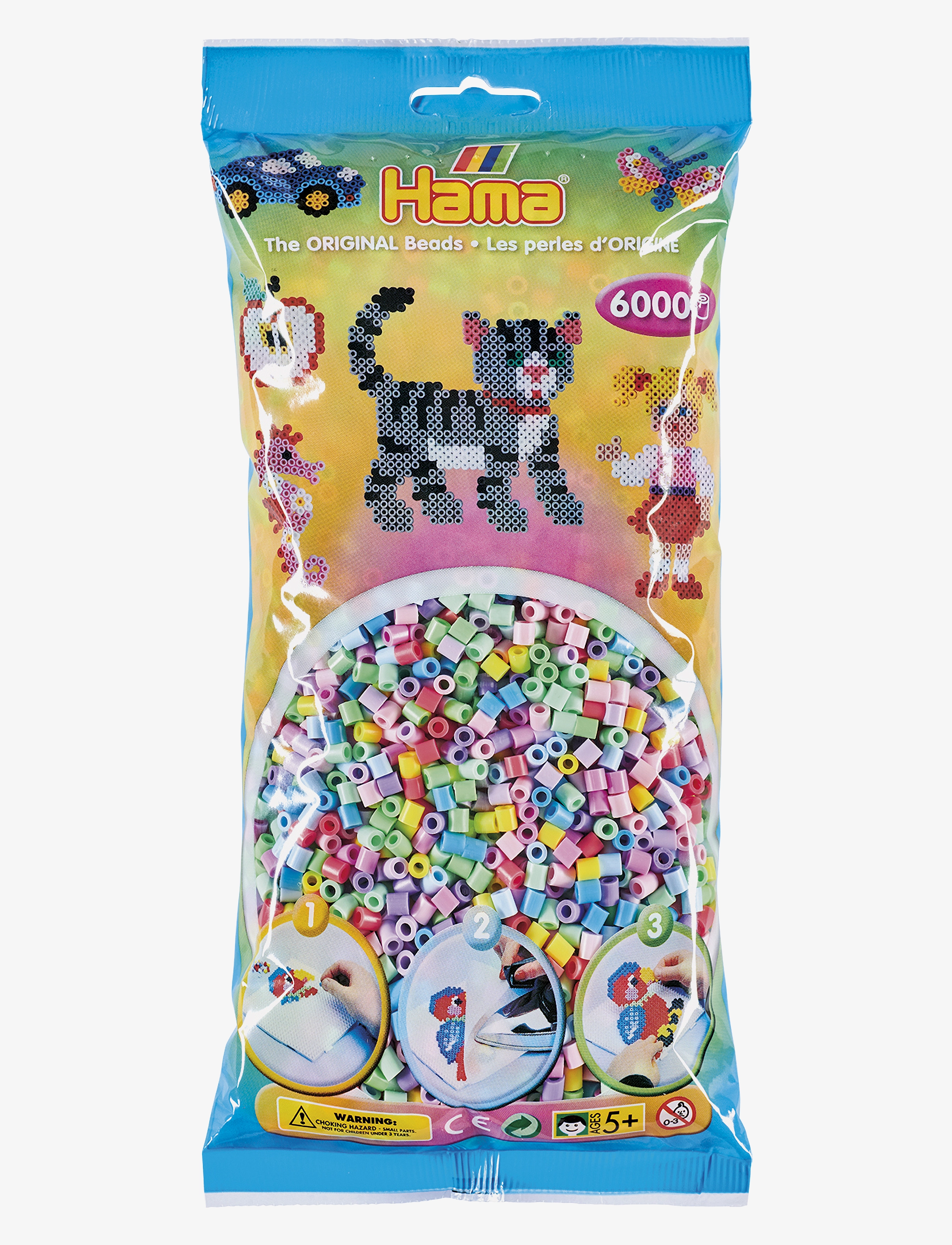Hama Midi Beads 6000 Pcs Mix 50 Pastel, One Size, Multi/patterned, Håndværk > Perler, Børn
