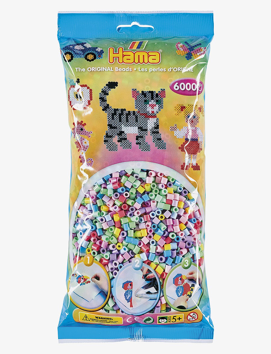 Hama - Midi Beads 6000 pcs Mix 50 Pastel - pärlor - multi - 0