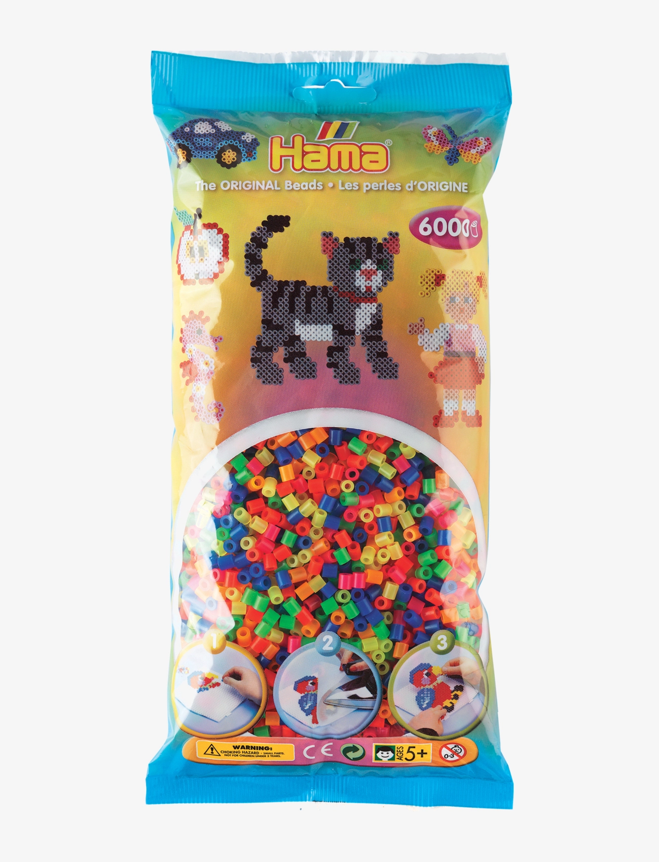 Hama Hama Midi Beads 6000 Pcs Mix 51 Neon, One Size, Multi/patterned, Håndværk > Perler, Børn