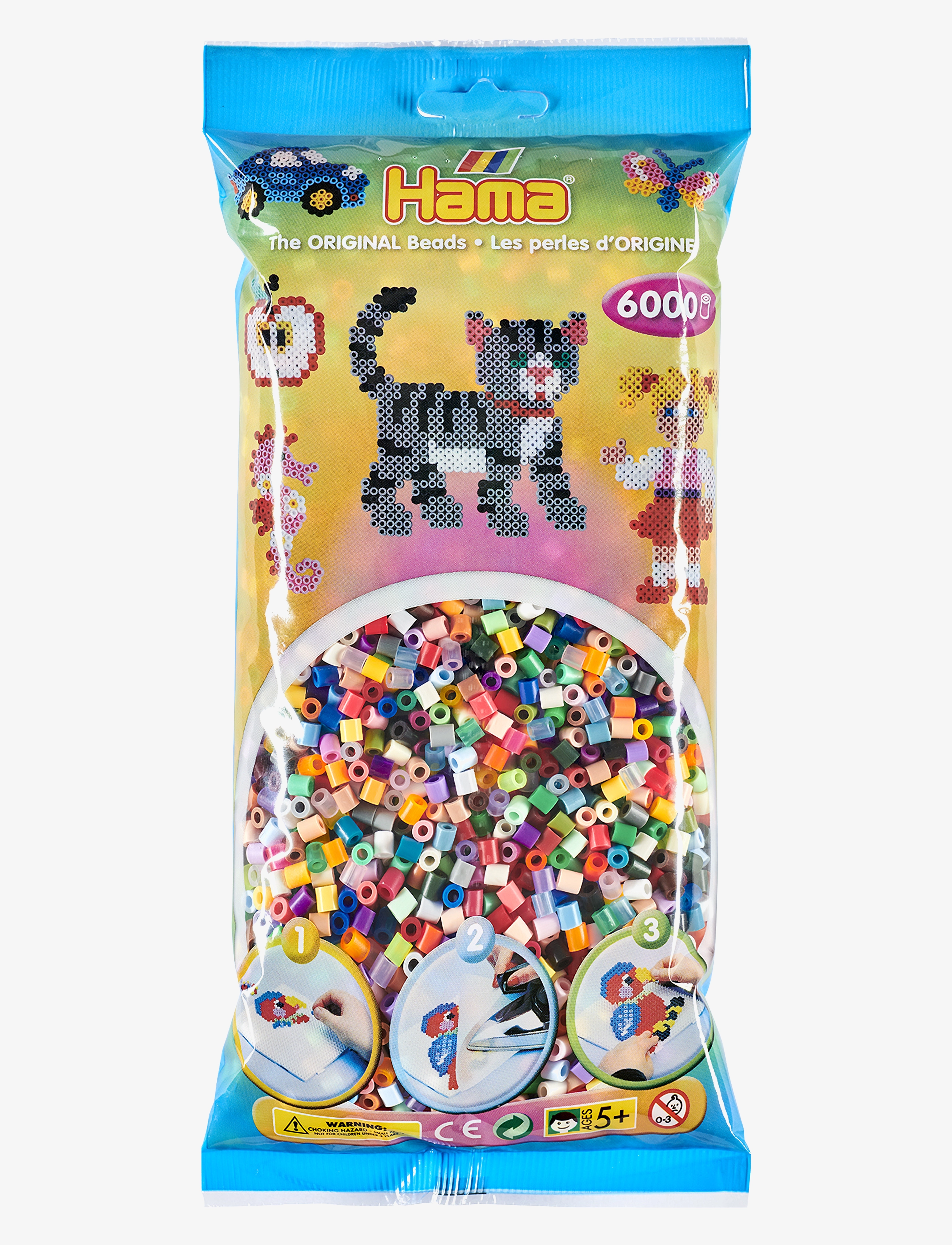 Hama Midi Beads 6000 Pcs Mix 568, One Size, Multi/patterned, Håndværk > Perler, Børn