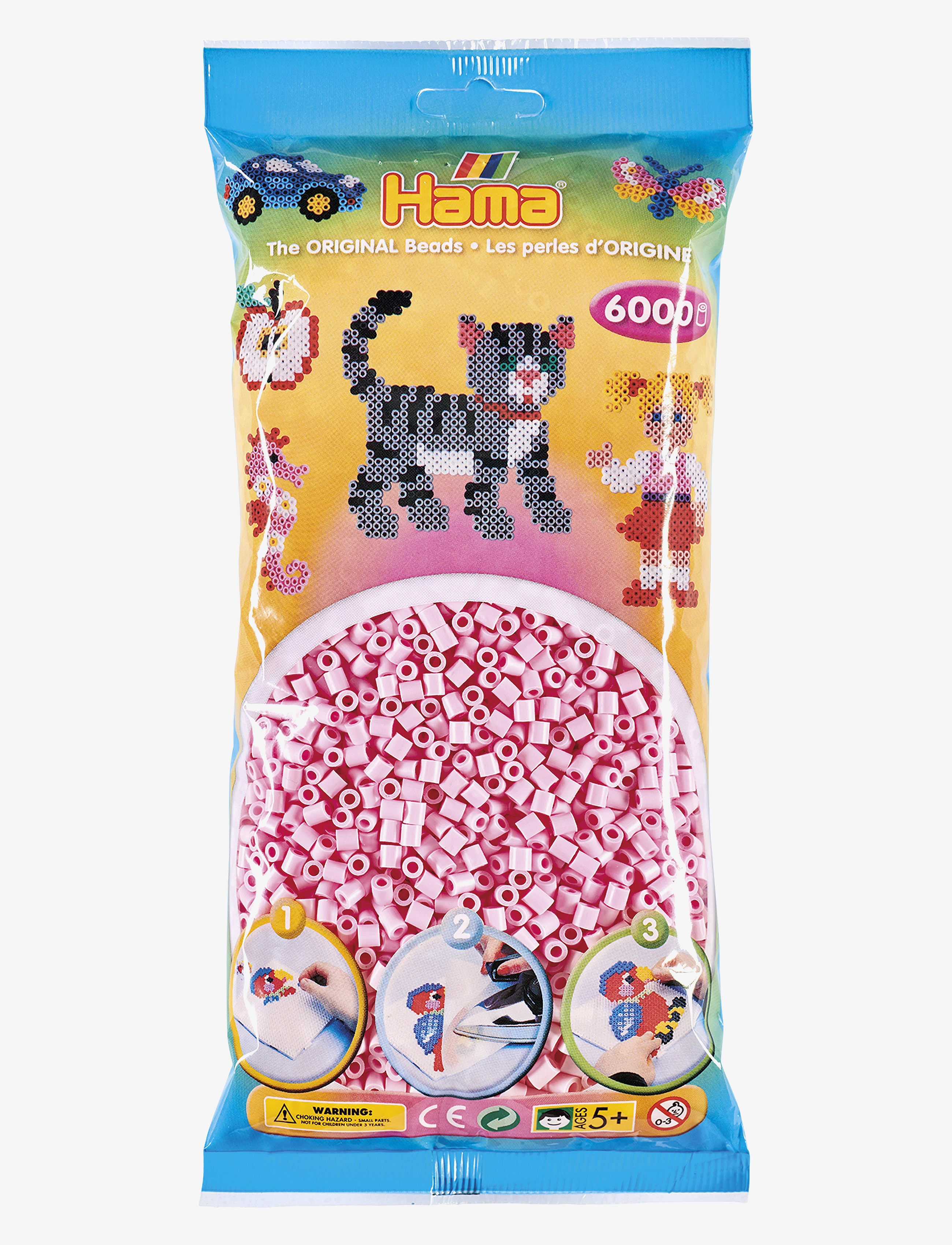 Hama Midi Beads 6000 Pcs Pastel Rose, One Size, Multi/patterned, Håndværk > Perler, Børn