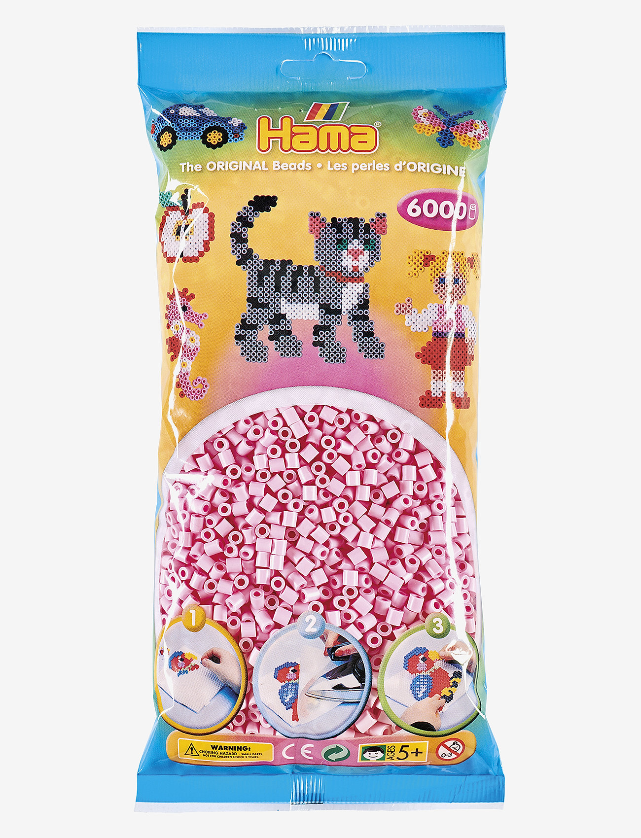 Hama - Midi Beads 6000 pcs Pastel Rose - perler - multi - 0