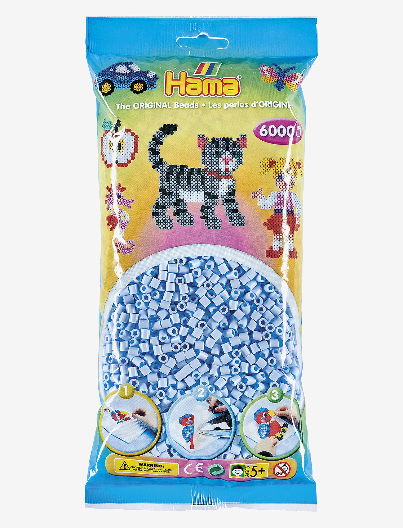 Hama - Midi Beads 6000 pcs Pastel Ice Blue - perler - ice blue - 0