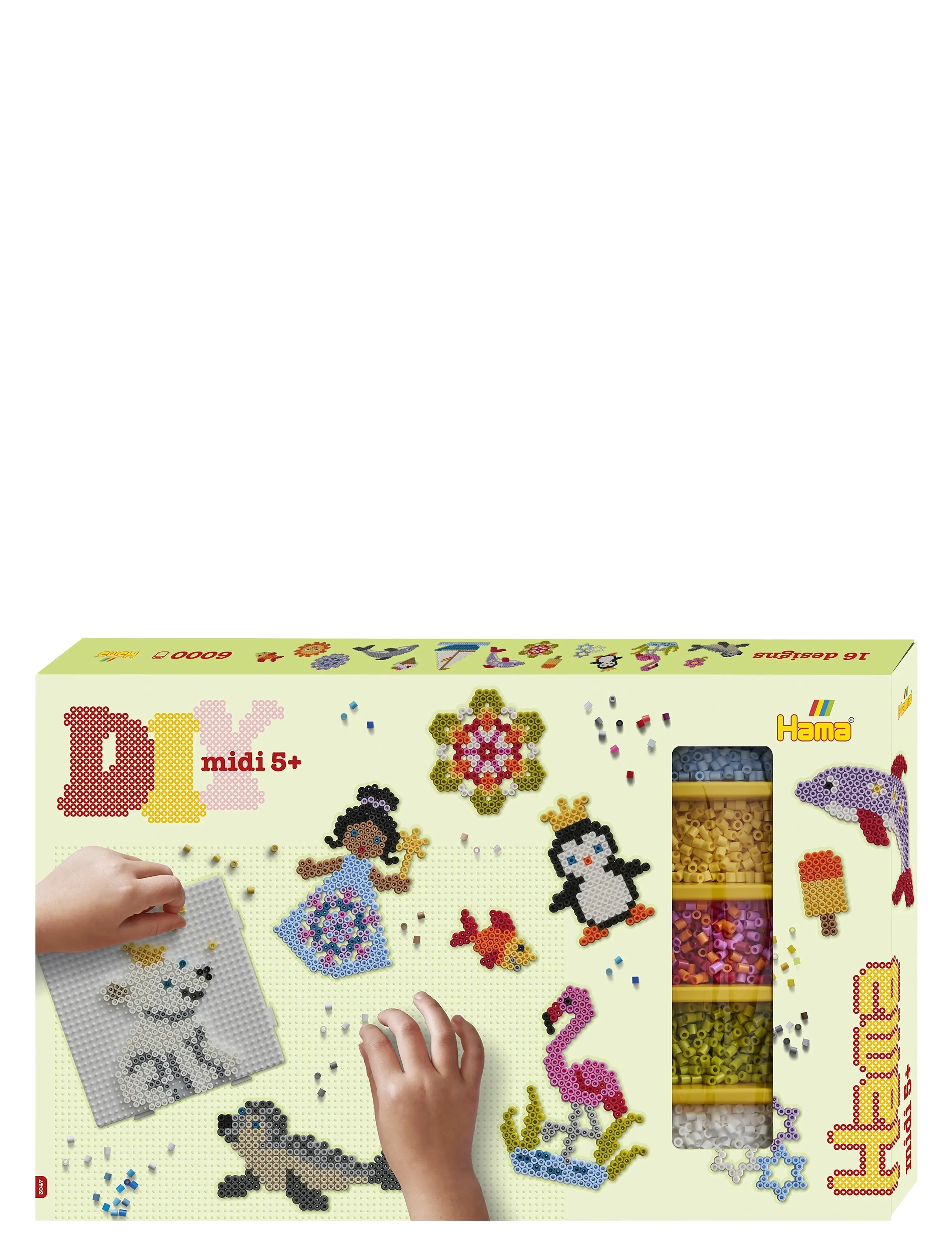 Hama Hama Midi Giant Gift Box 6000 Pcs, One Size, Multi/patterned, Håndværk > Perler, Børn