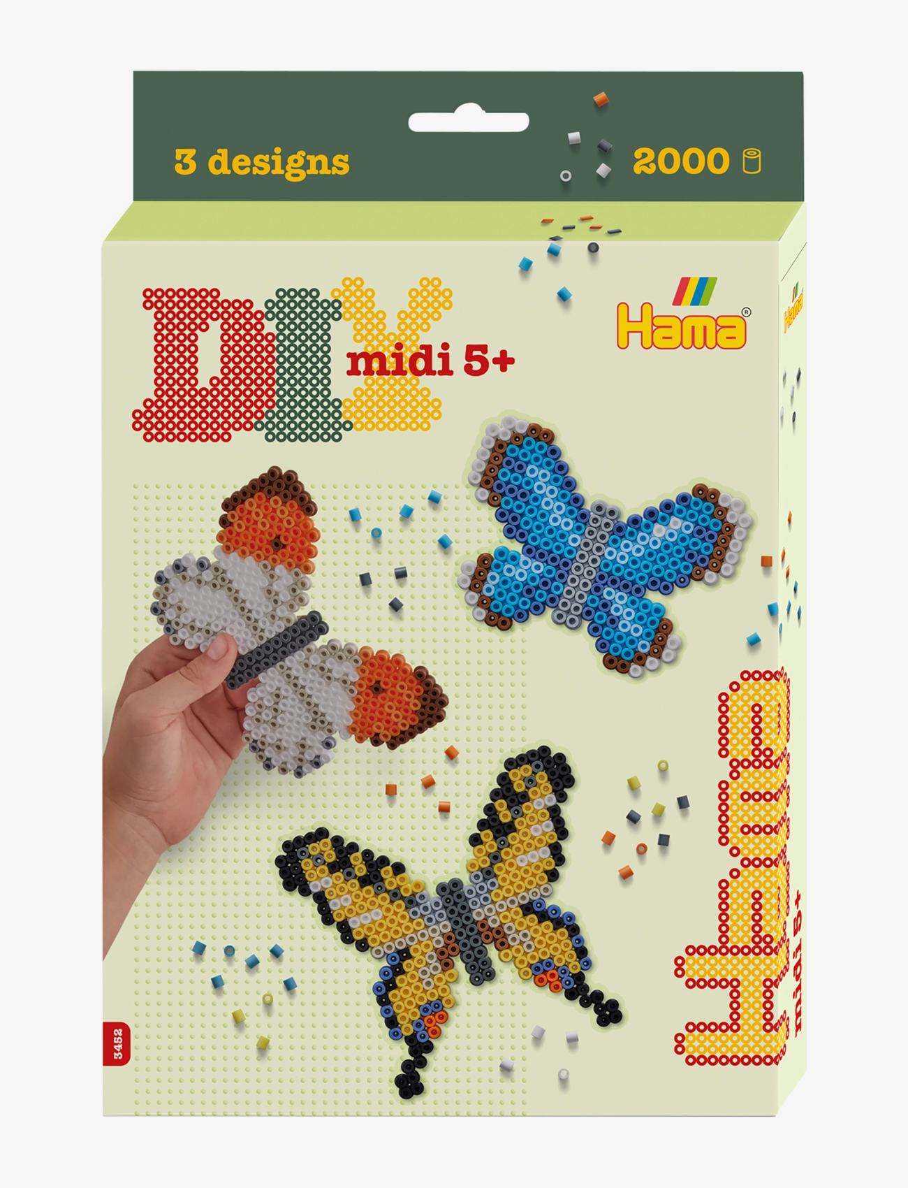 Hama Hama Midi Hanging Box Butterflies 2000 Pcs, One Size, Multi/patterned, Håndværk > Perler, Børn