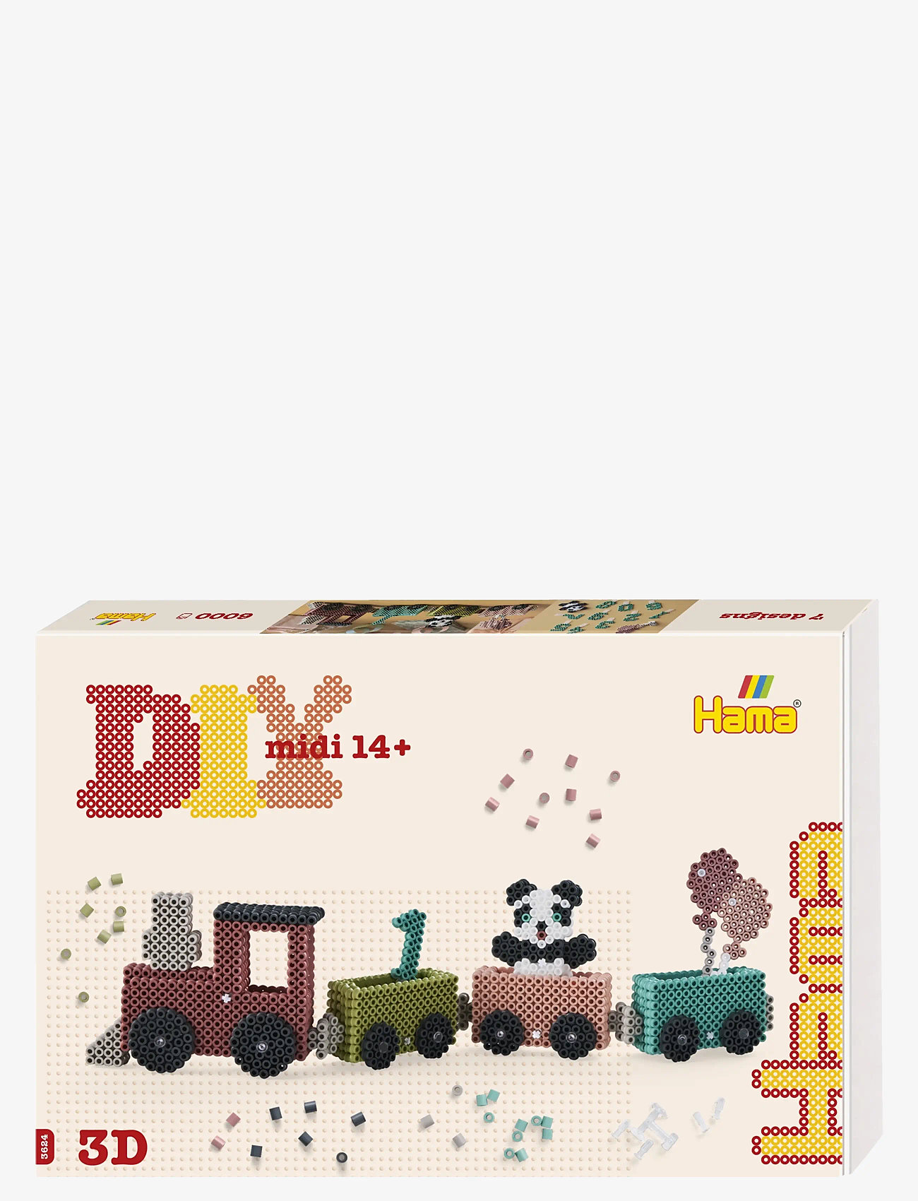 Hama - Hama Midi Art 3D Birthday Train - pysselset - muti - 1