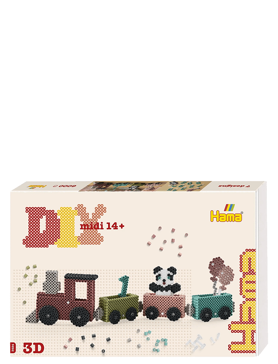Hama - Hama Midi Art 3D Birthday Train - pysselset - muti - 1
