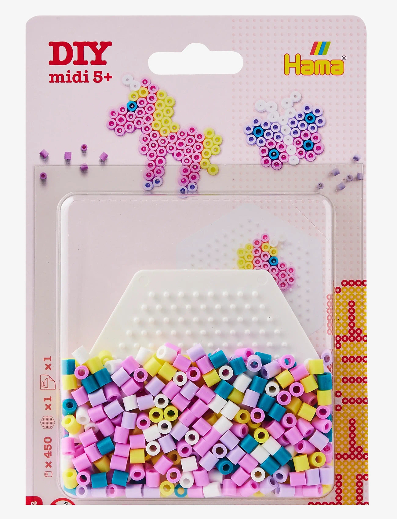 Hama - Hama Midi Small Blister Kit 450 pcs. - kreasæt - muti - 1