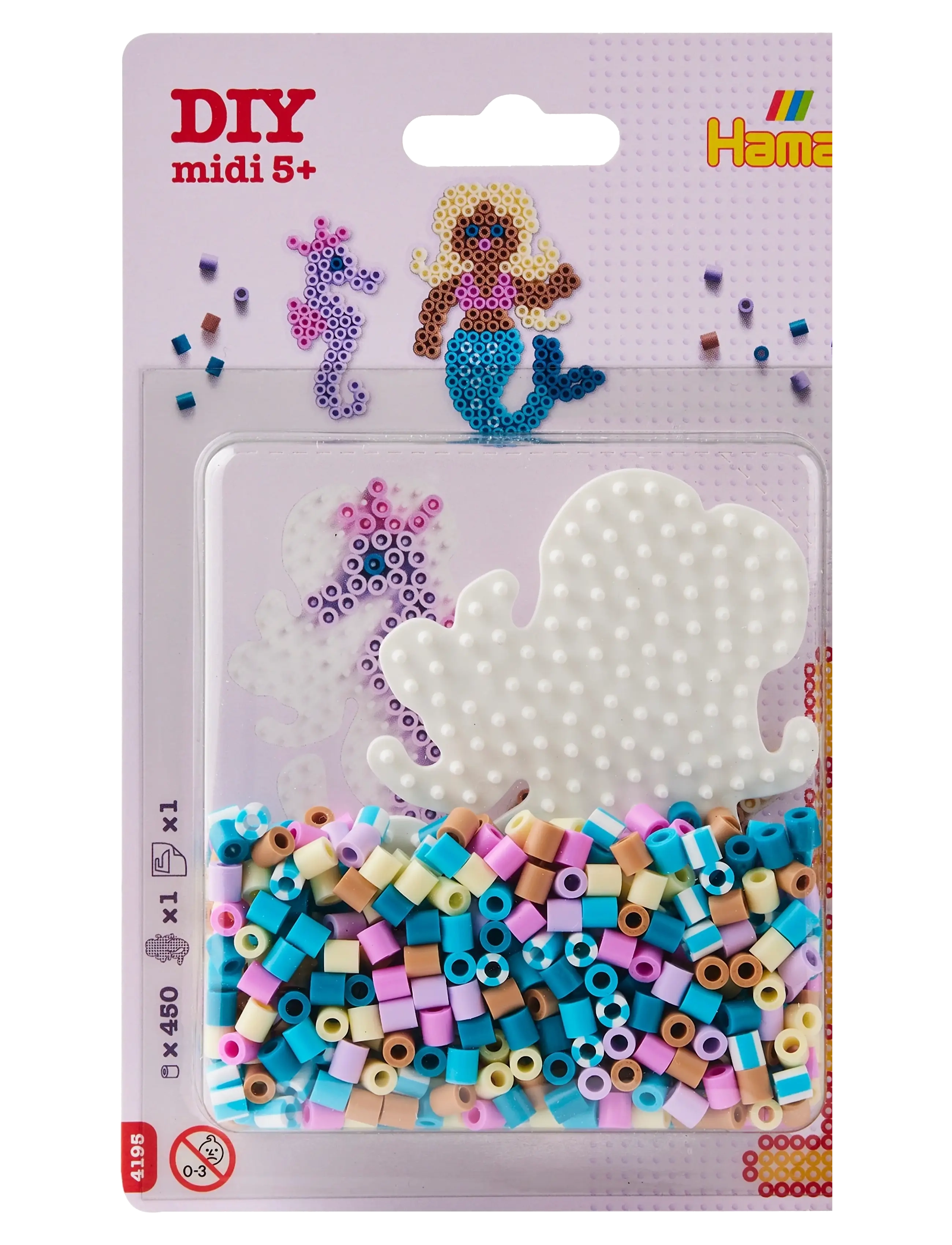 Hama Hama Midi Small Blister Kit Mermaid 450 Pcs., One Size, Multi/patterned, Håndværk > Håndværkssæt, Børn