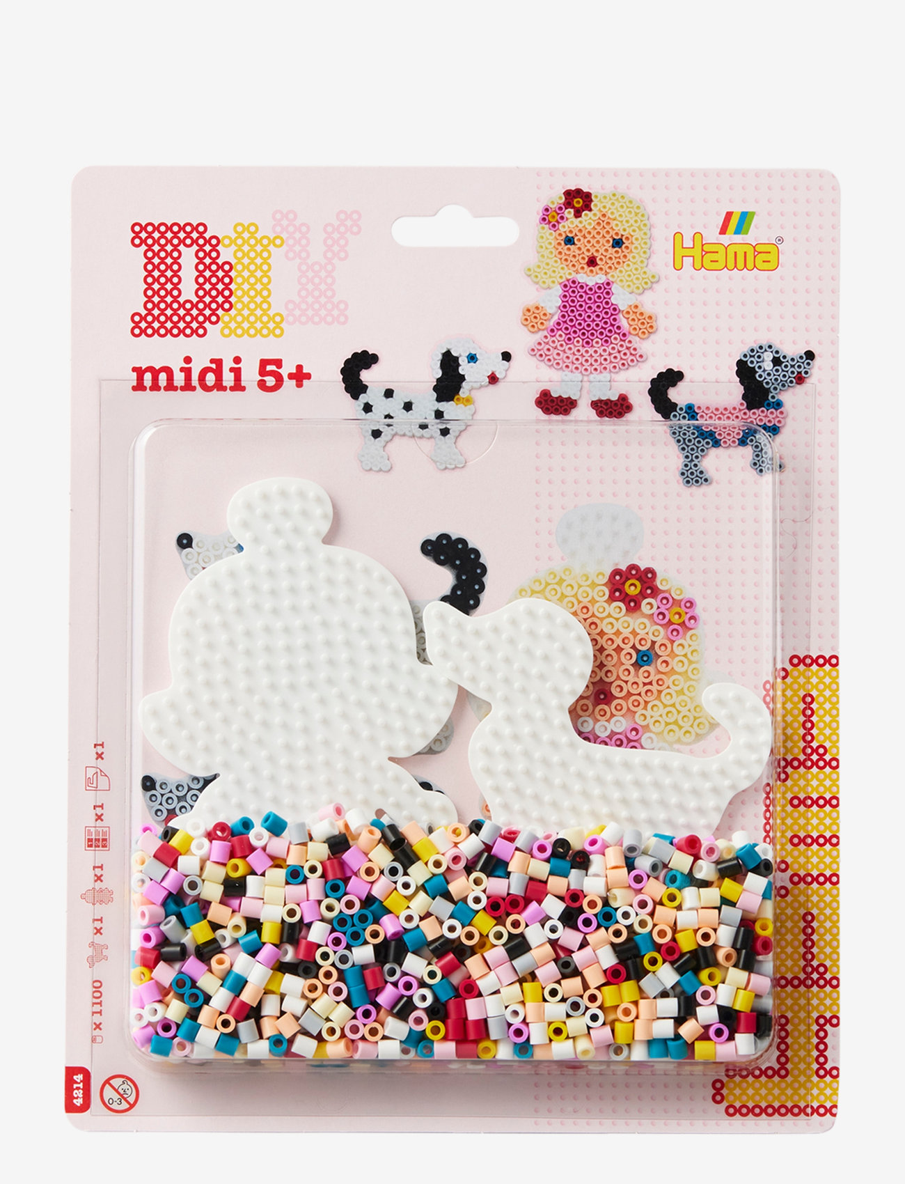 Hama - Hama Midi Large Blister 1.100 pcs. Dog & Doll - perler - multi - 0