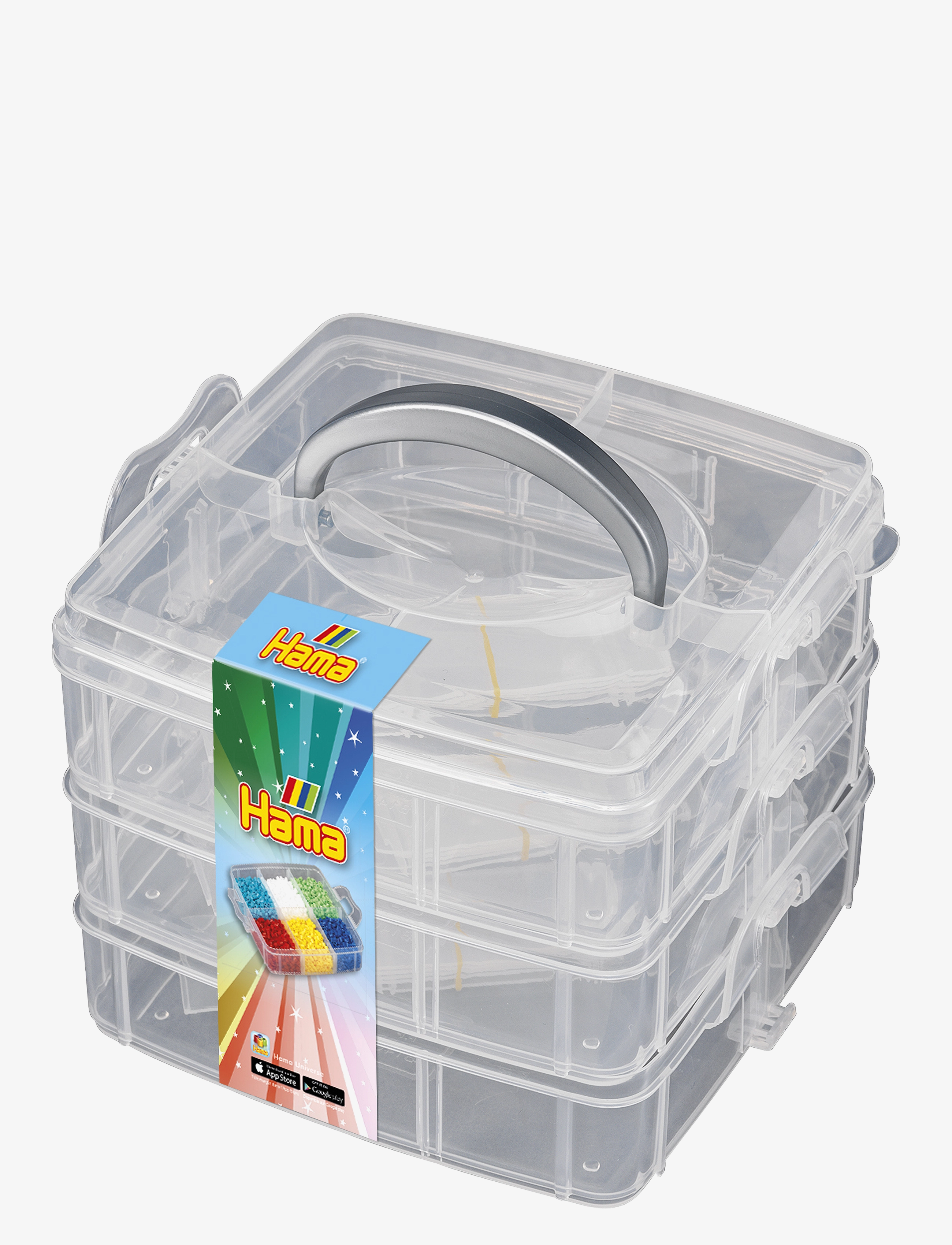 Hama Hama Midi Small Storage Box Empty, One Size, Multi/patterned, Håndværk > Perler, Børn