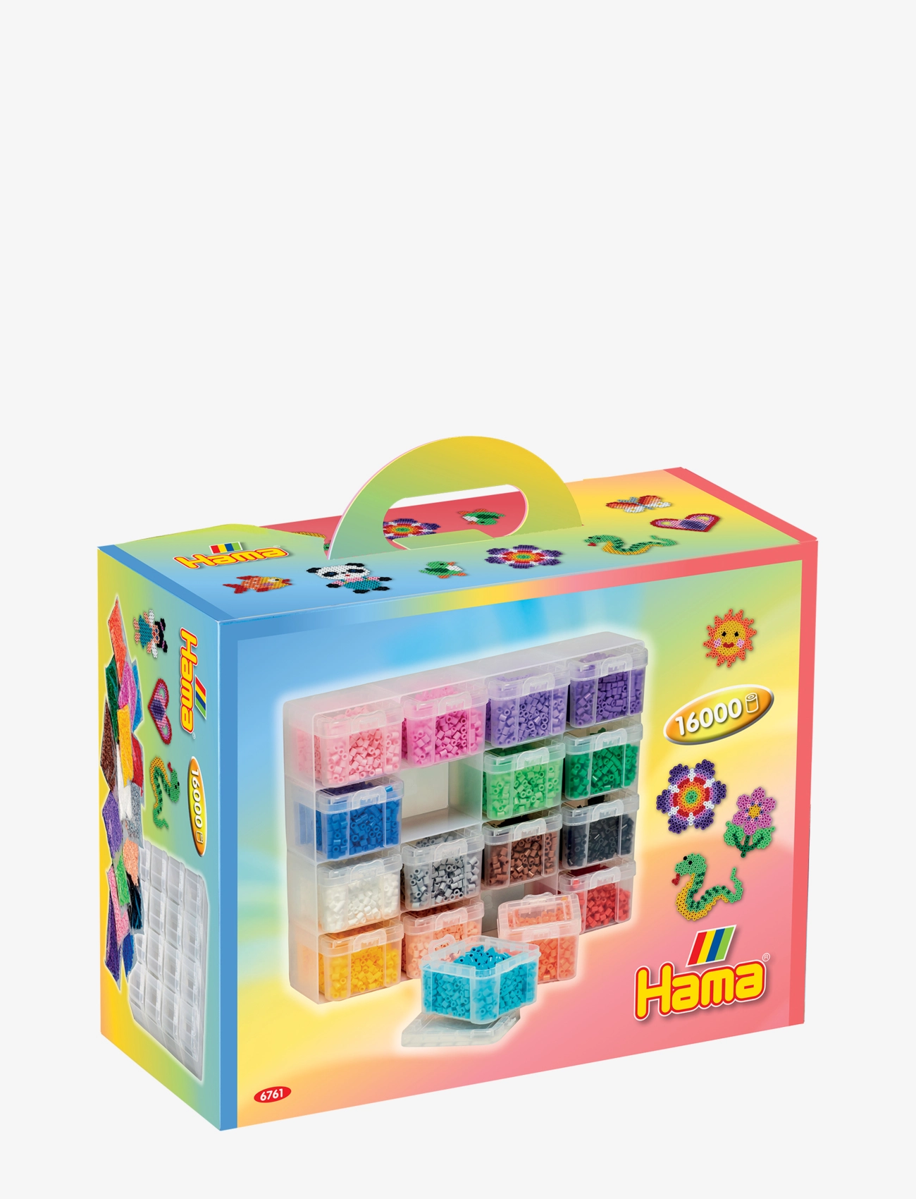 Hama Hama Midi Storage Box Set 16 Pcs Incl 16.000 Beads, One Size, Multi/patterned, Håndværk > Perler, Børn