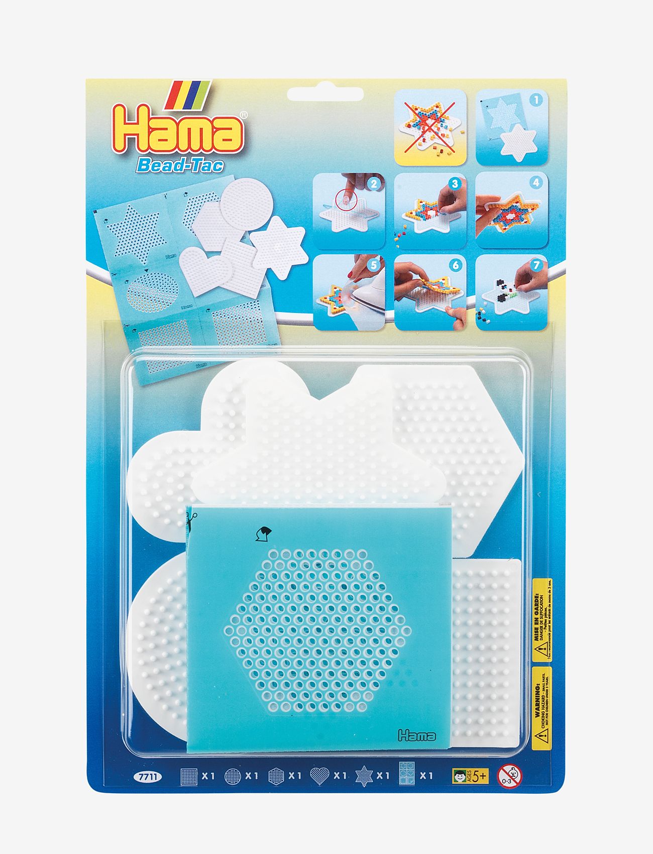 Hama - Hama Midi Bead-Tac with 5 Pegboards in Blister - perlur - multi - 0