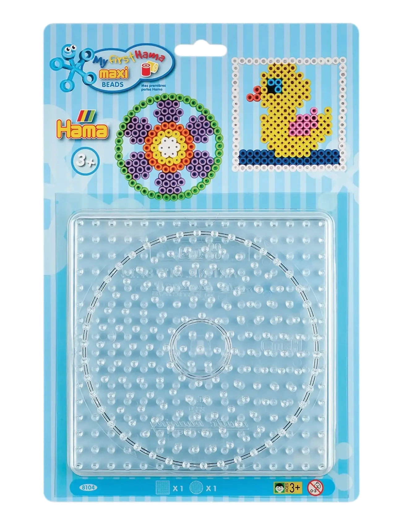 Hama Hama Maxi Pegboard Blister Sqaure / Round, One Size, Multi/patterned, Håndværk > Perler, Børn