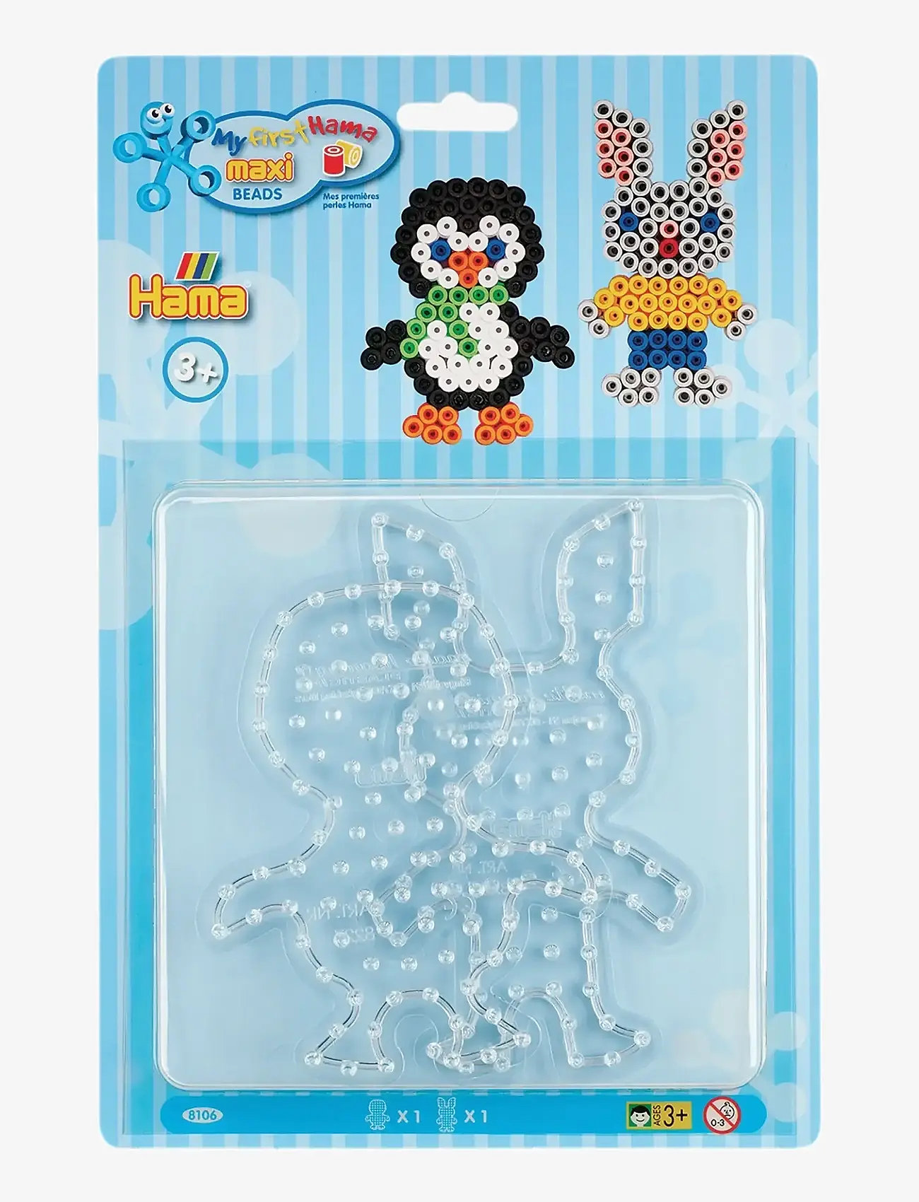 Hama - Hama Maxi Pegboard Blister Penguin / Bunny - pearls - multi - 0