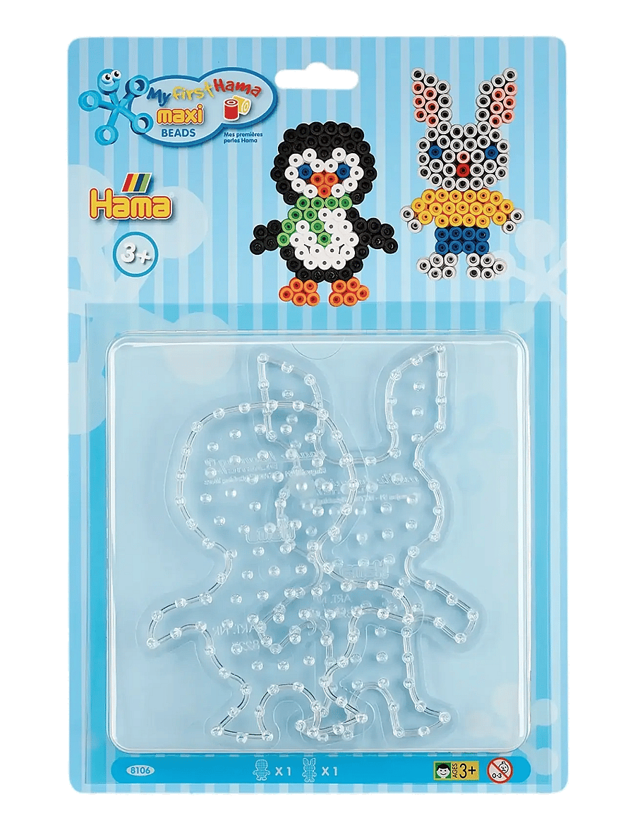 Hama - Hama Maxi Pegboard Blister Penguin / Bunny - perlur - multi - 0
