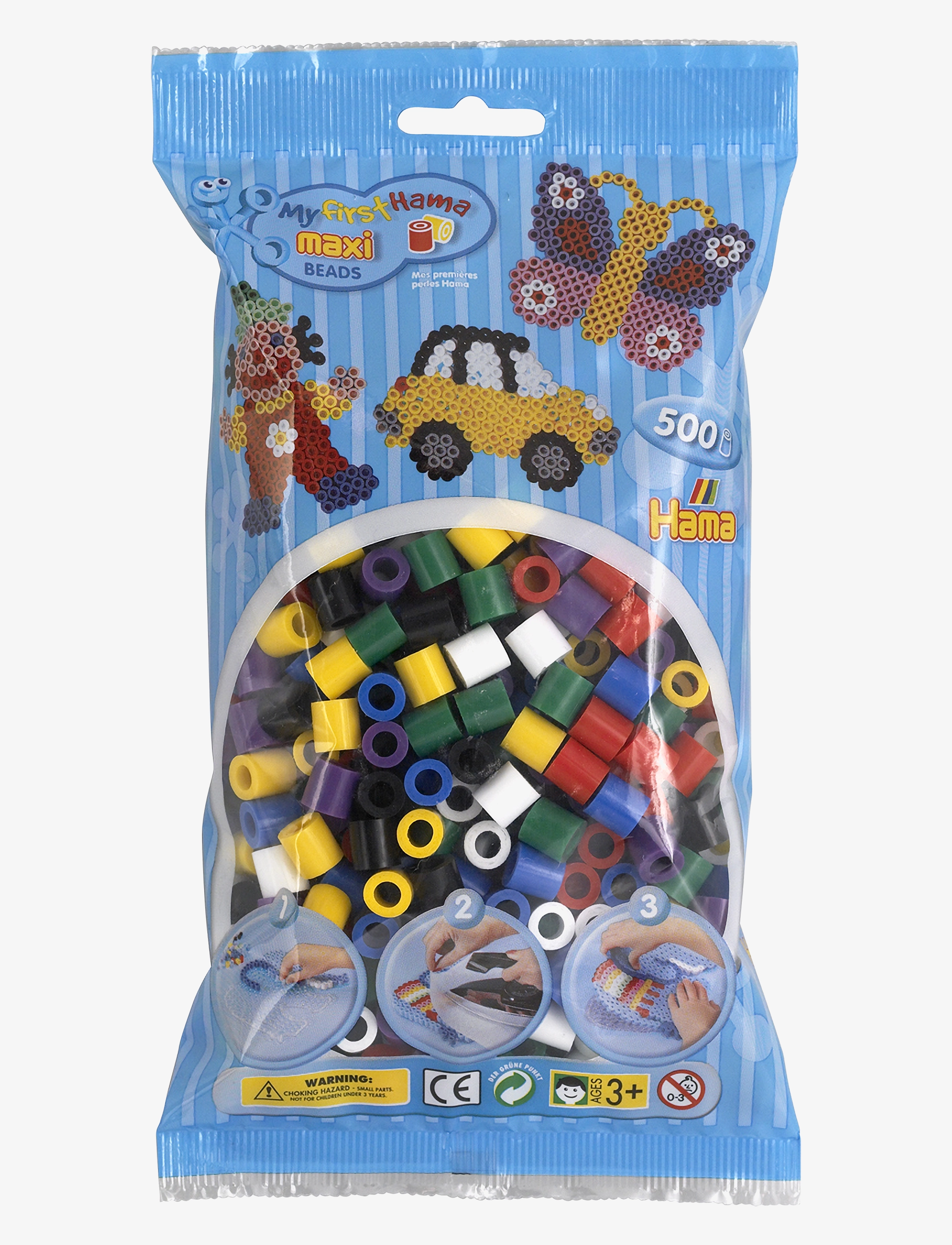 Hama Hama Maxi Beads 500 Pcs Mix 00, One Size, Multi/patterned, Håndværk > Perler, Børn