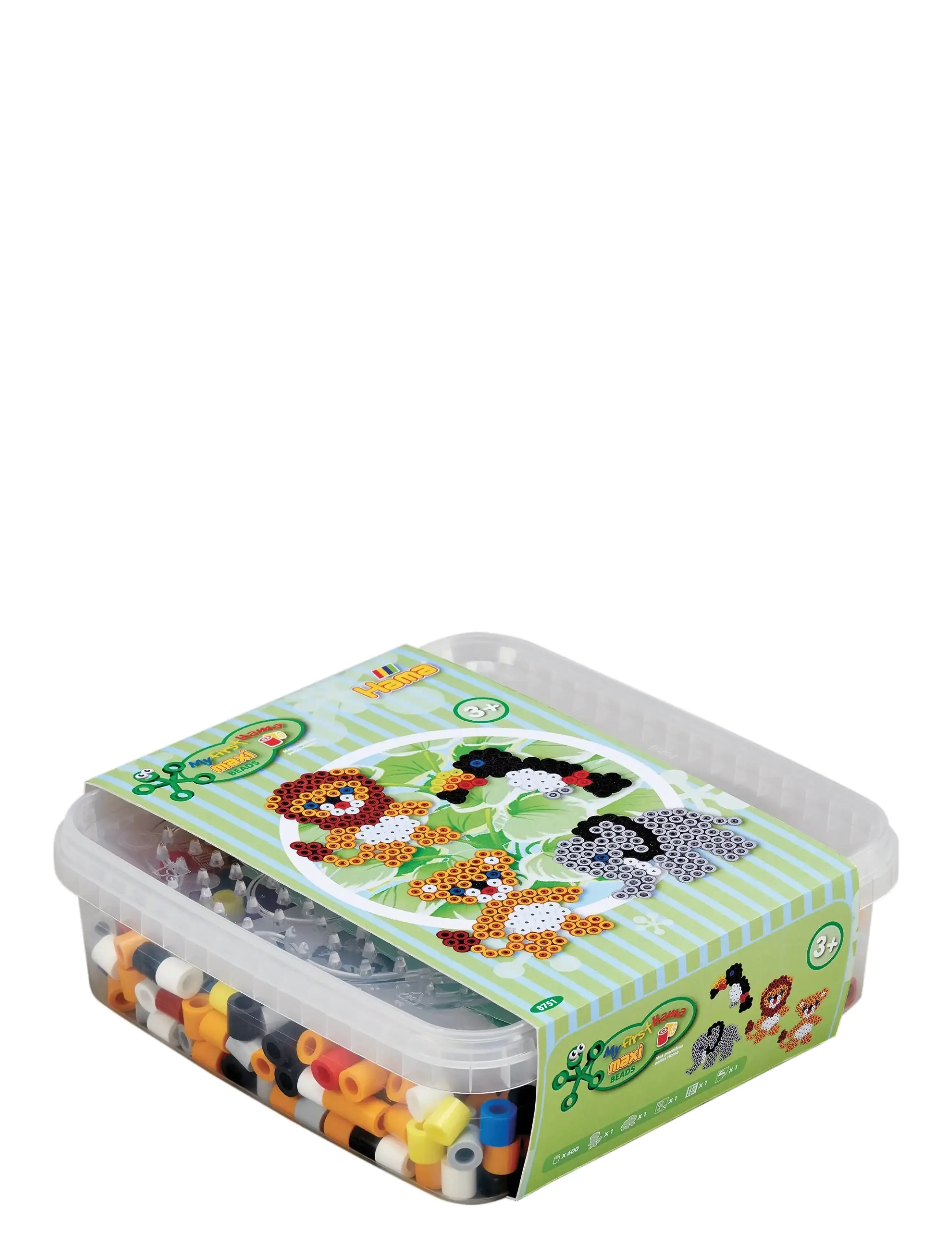 Hama Hama Maxi Box 600 Pcs. Animals, One Size, Multi/patterned, Håndværk > Perler, Børn