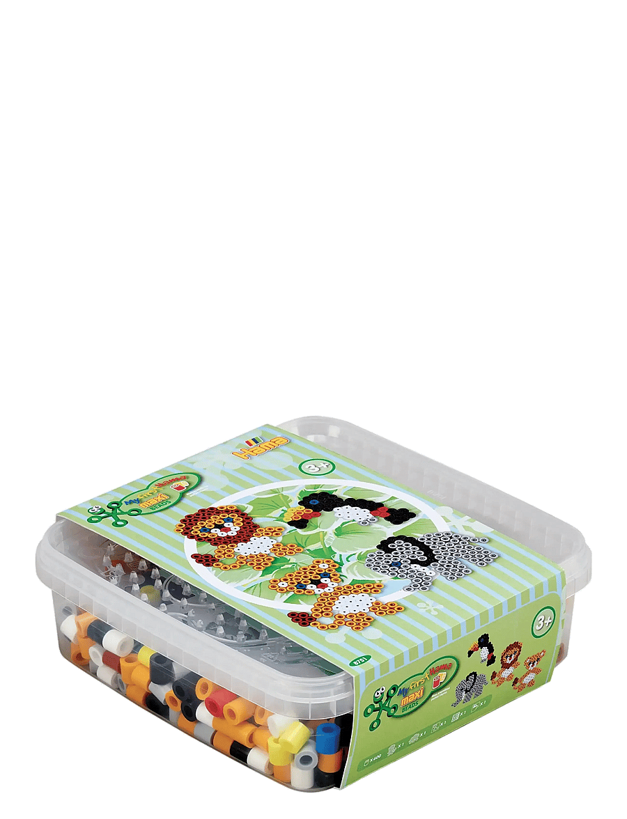 Hama - Hama Maxi Box 600 pcs. Animals - perlur - multi - 0