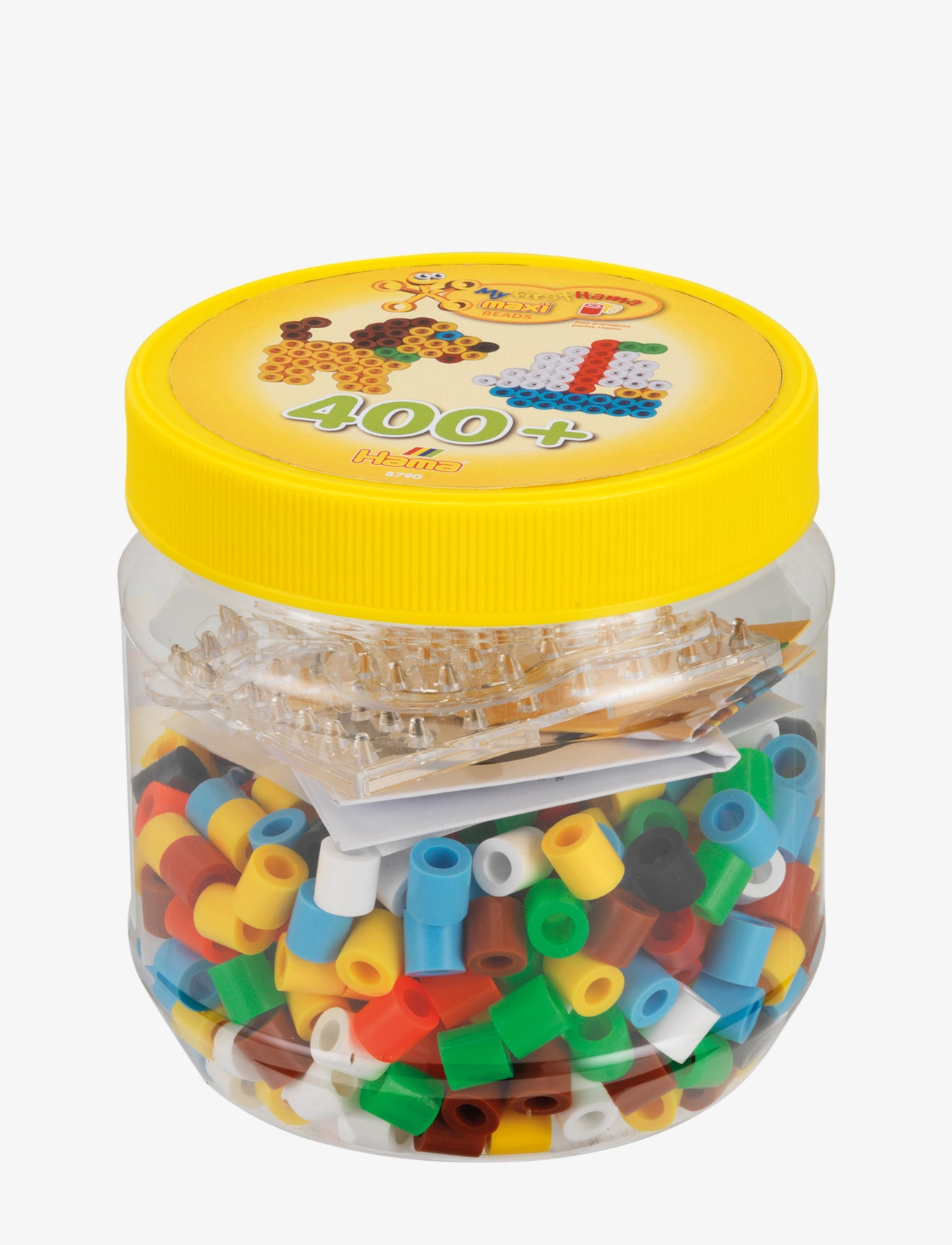 Hama Hama Maxi Beads Tub 400 Pcs Yellow Lid, One Size, Multi/patterned, Håndværk > Perler, Børn