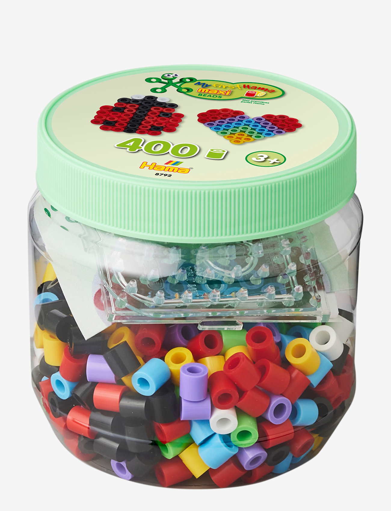 Hama - Hama Maxi Beads Tub 400 pcs Green lid - perler - multi - 0