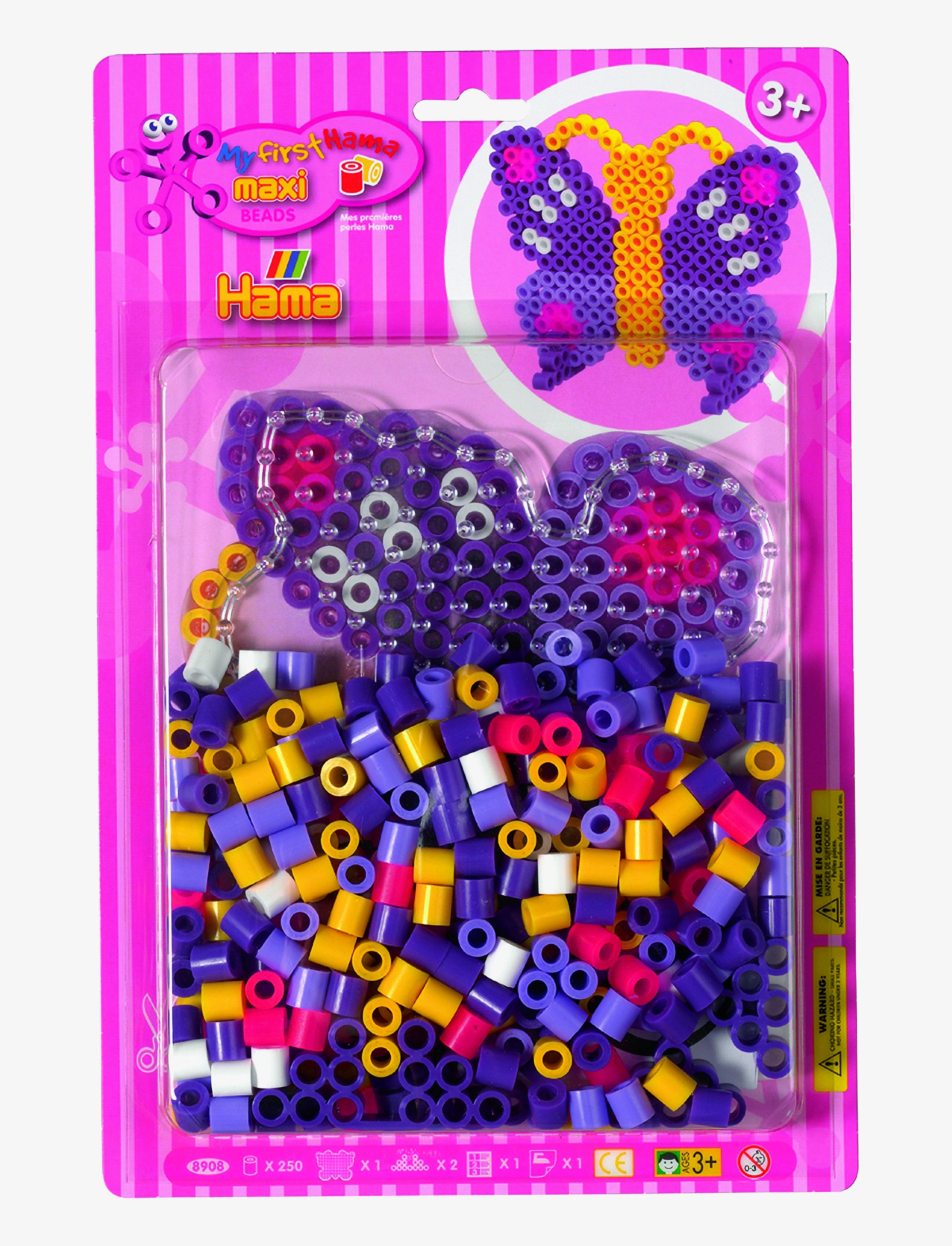 Hama Hama Maxi Beads Kit 250 Pcs Butterfly, One Size, Multi/patterned, Håndværk > Perler, Børn