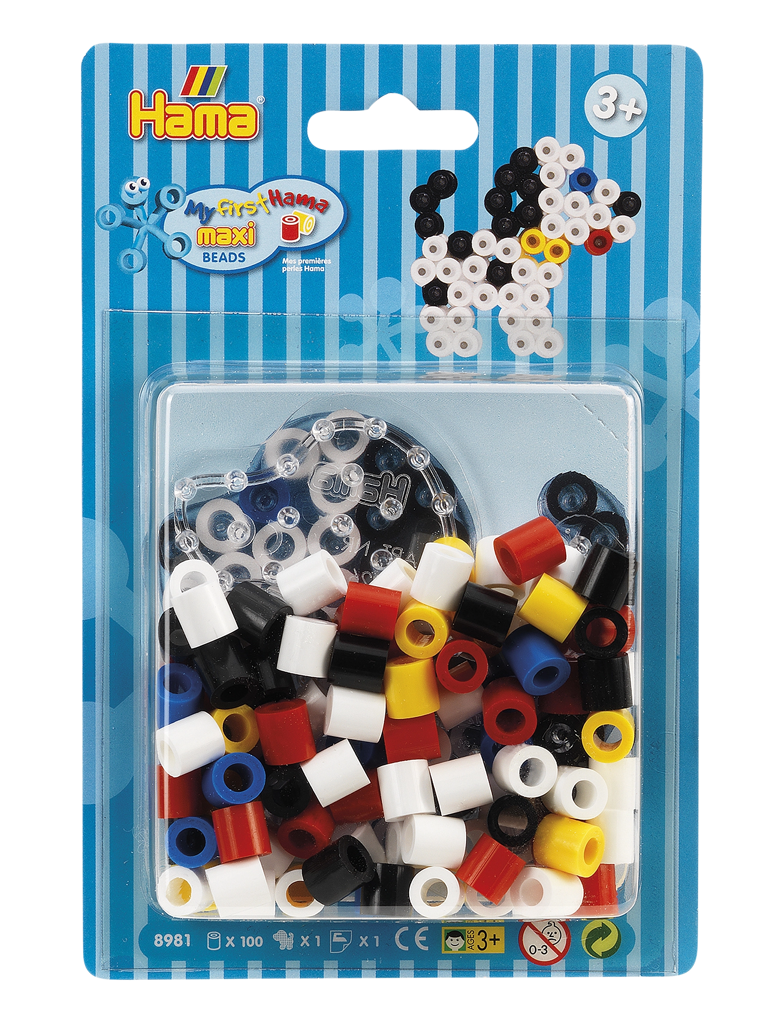 Hama Hama Maxi Small Blister Pack 100 Pcs., One Size, Multi/patterned, Håndværk > Perler, Børn
