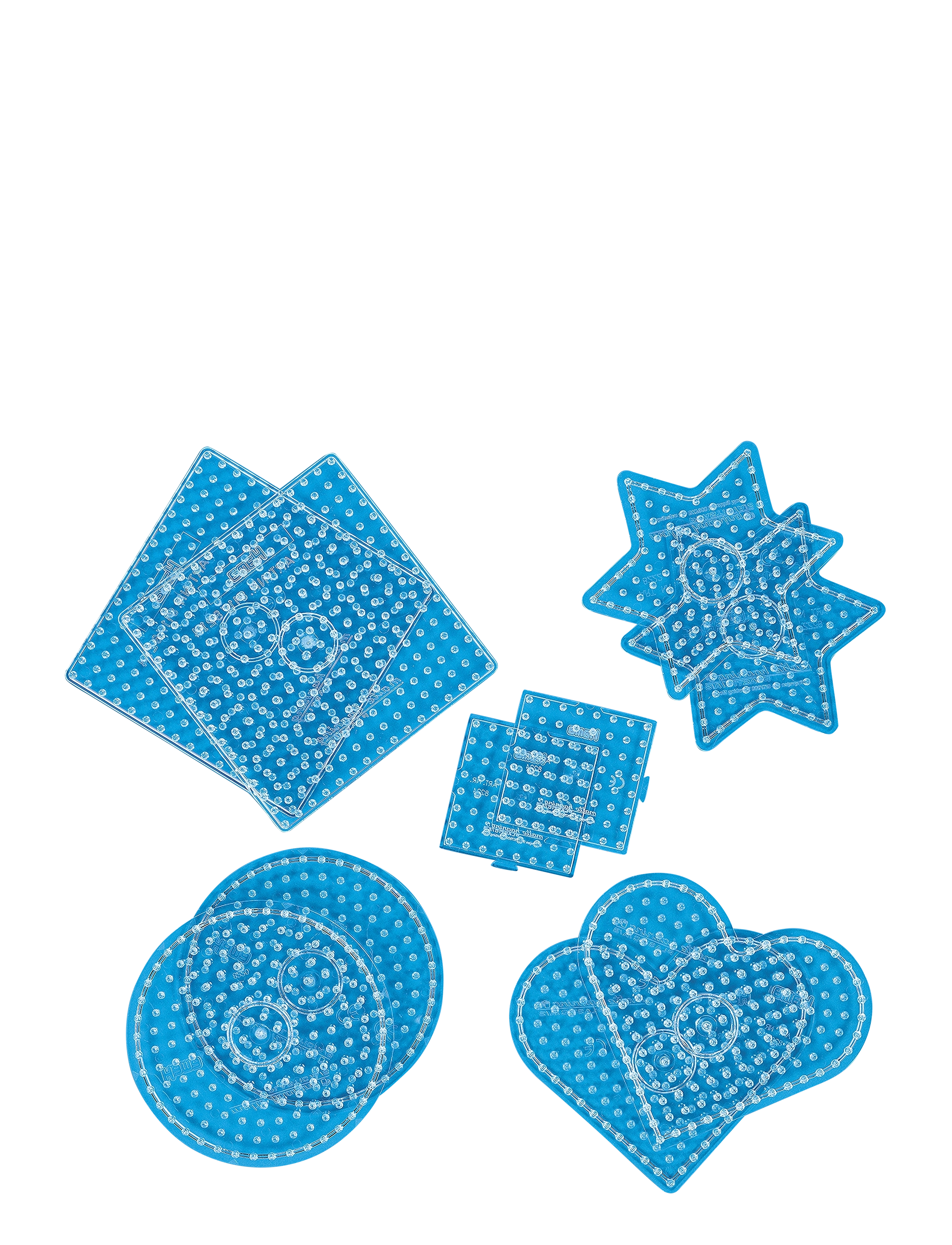Hama Hama Maxi 10 Pegboards Geometric Shapes, One Size, Blue, Håndværk > Perler, Børn