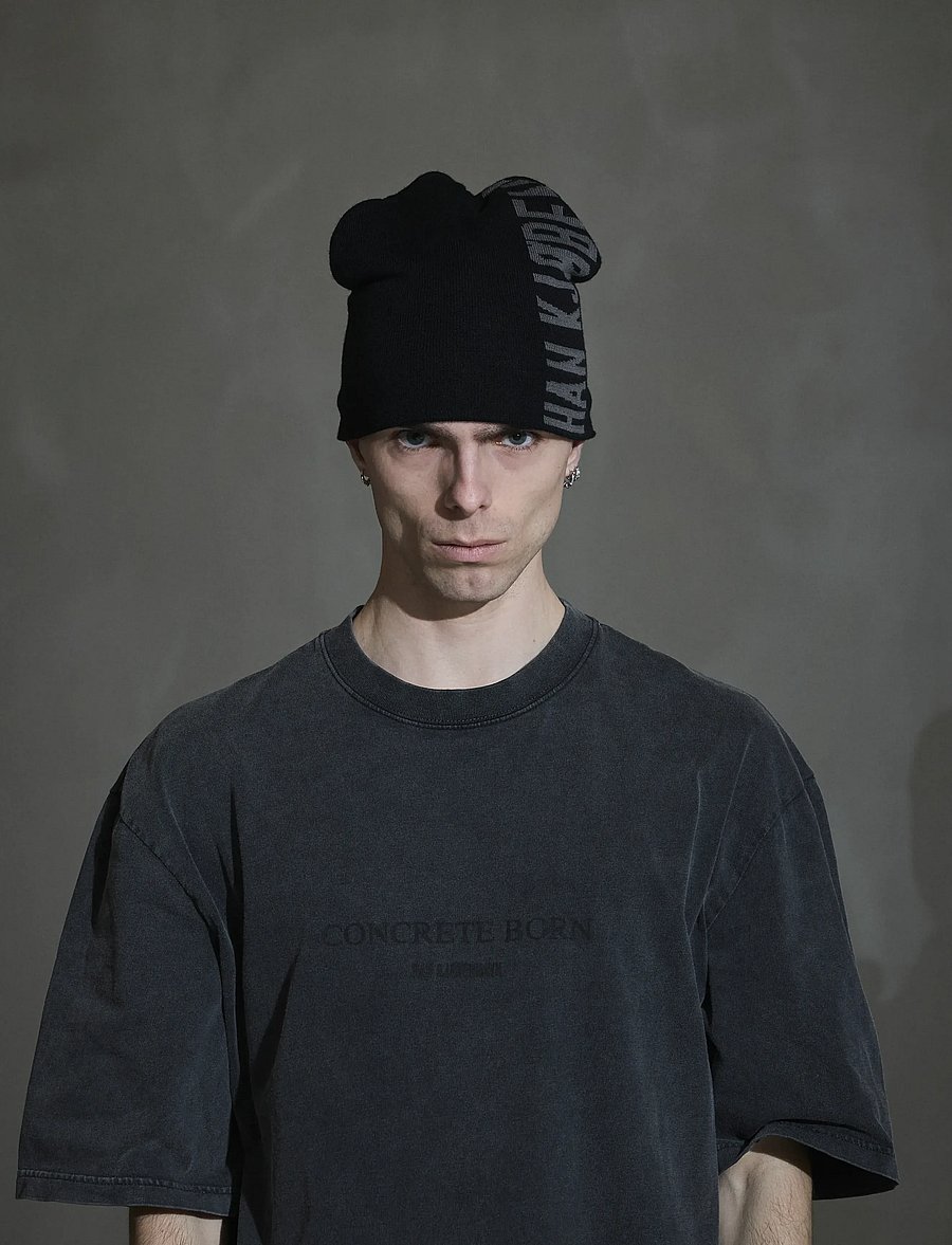 HAN Kjøbenhavn - Logo Cuffless Beanie - huer & kasketter - black - 0