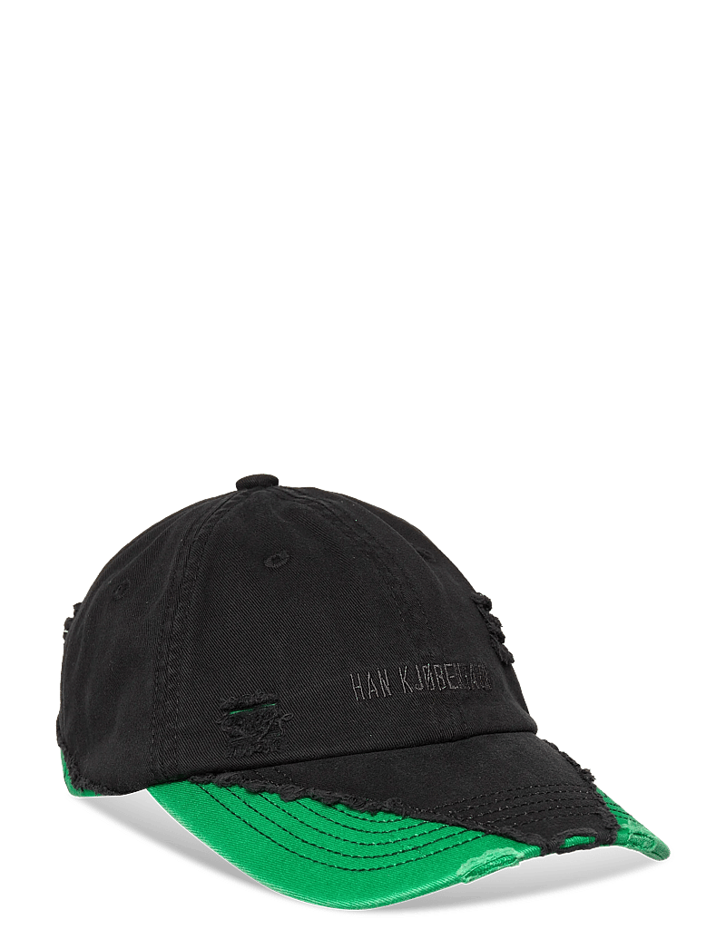 HAN Kjøbenhavn - Diamond Cap - kappen - black/ vibrant green - 1