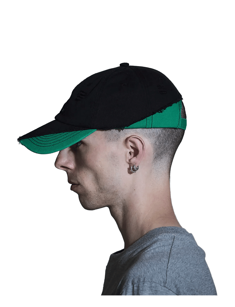 HAN Kjøbenhavn - Diamond Cap - kappen - black/ vibrant green - 3
