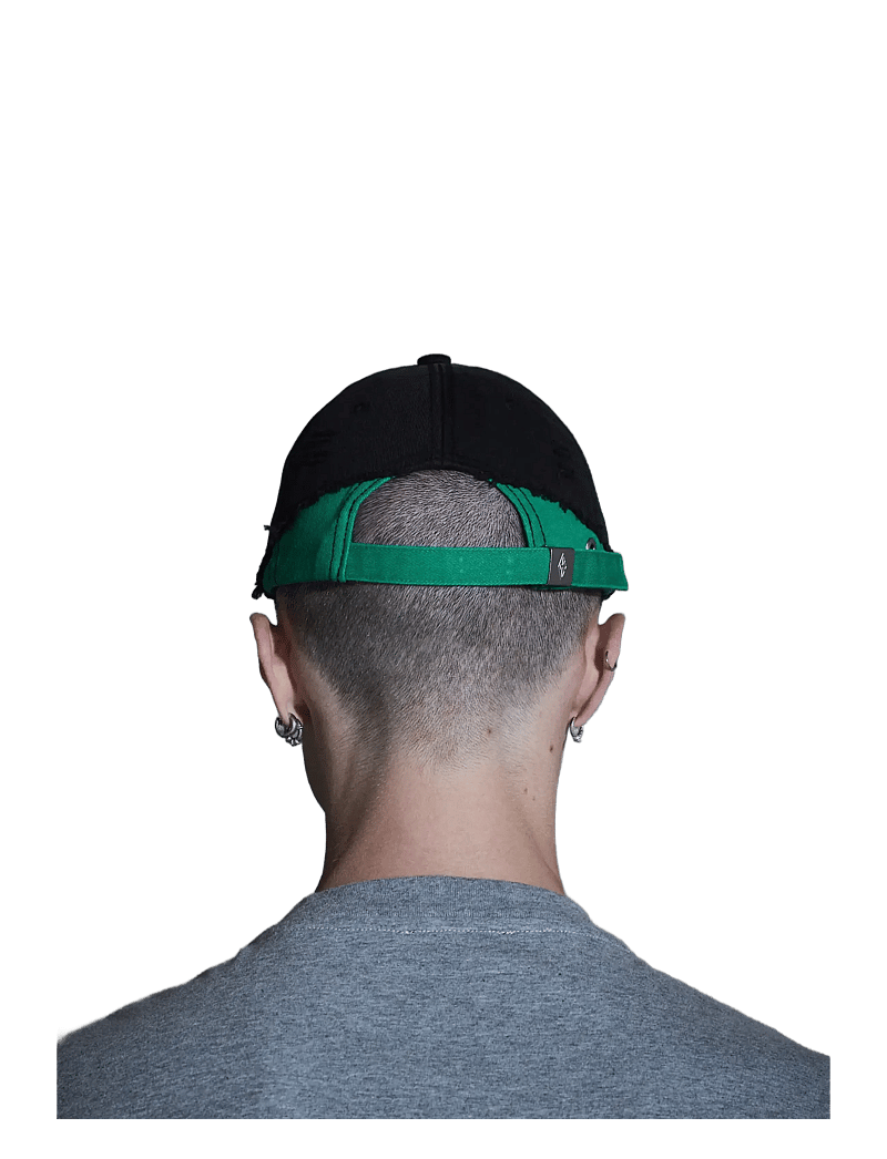 HAN Kjøbenhavn - Diamond Cap - kappen - black/ vibrant green - 4