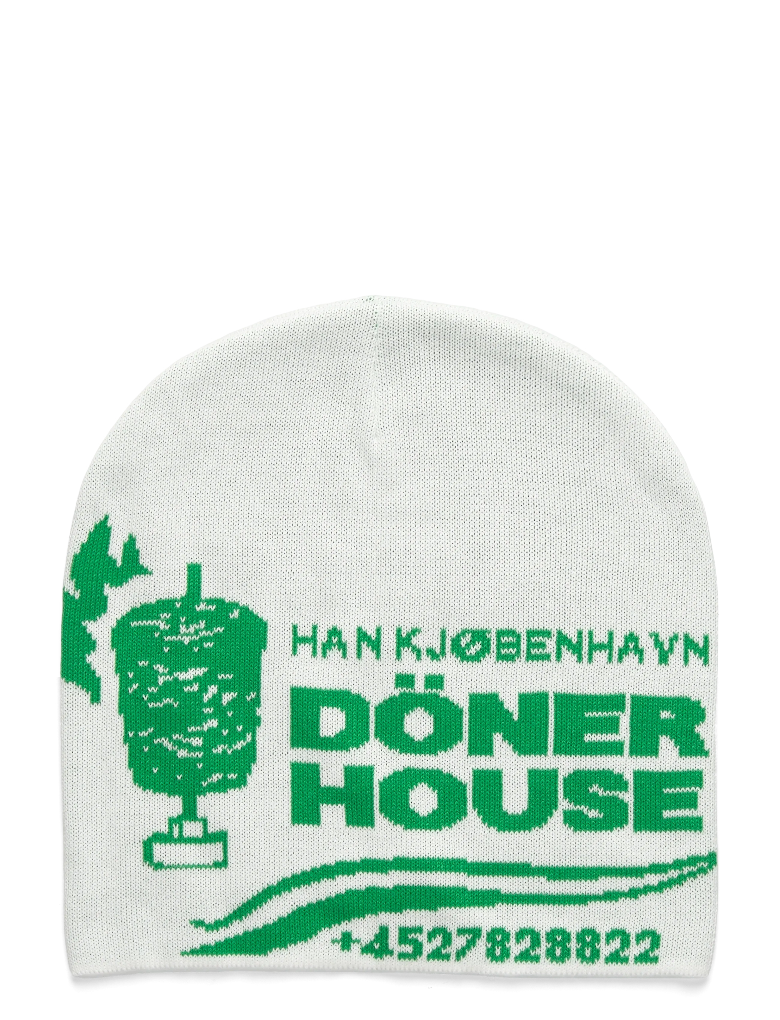 HAN KJØBENHAVN Döner House Pudelmütze Weiß - One Size - Herren