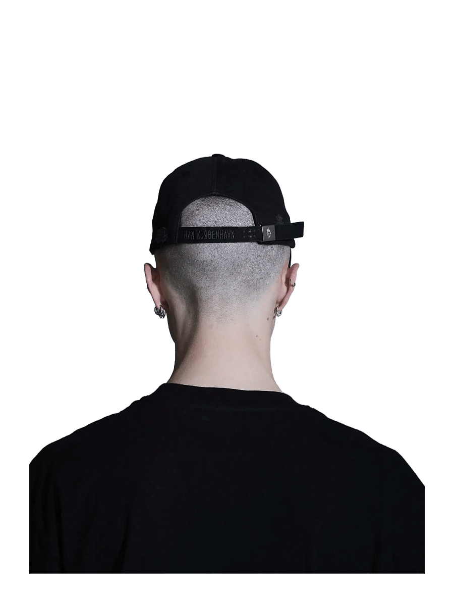 HAN Kjøbenhavn - Embossed Diamond Cap - kappen - faded black - 4