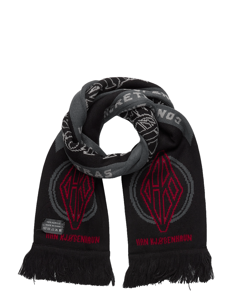 HAN Kjøbenhavn - Diamond Football Scarf - halsdukar - black - 1