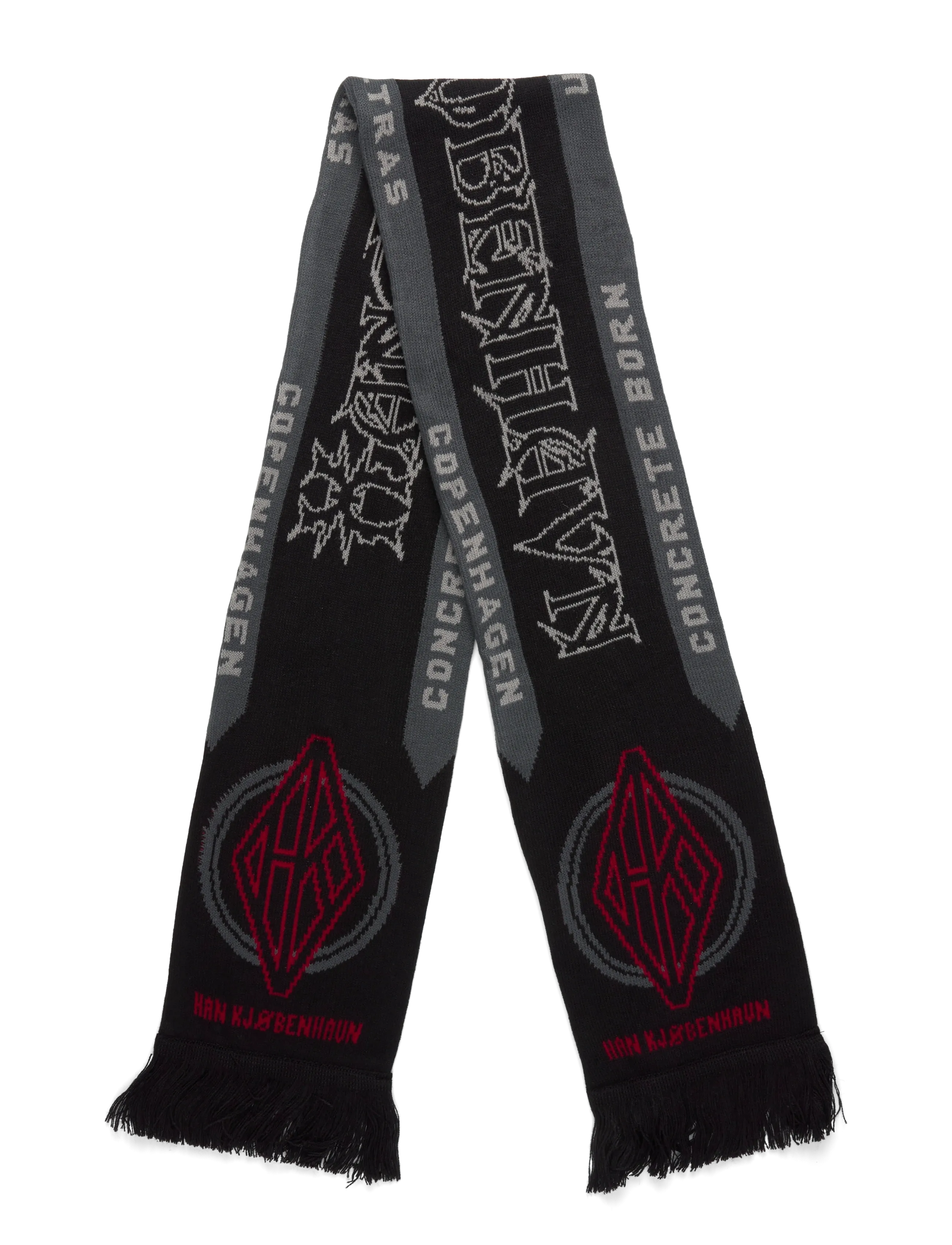 HAN Kjøbenhavn - Diamond Football Scarf - Écharpes d'hiver - black - 3