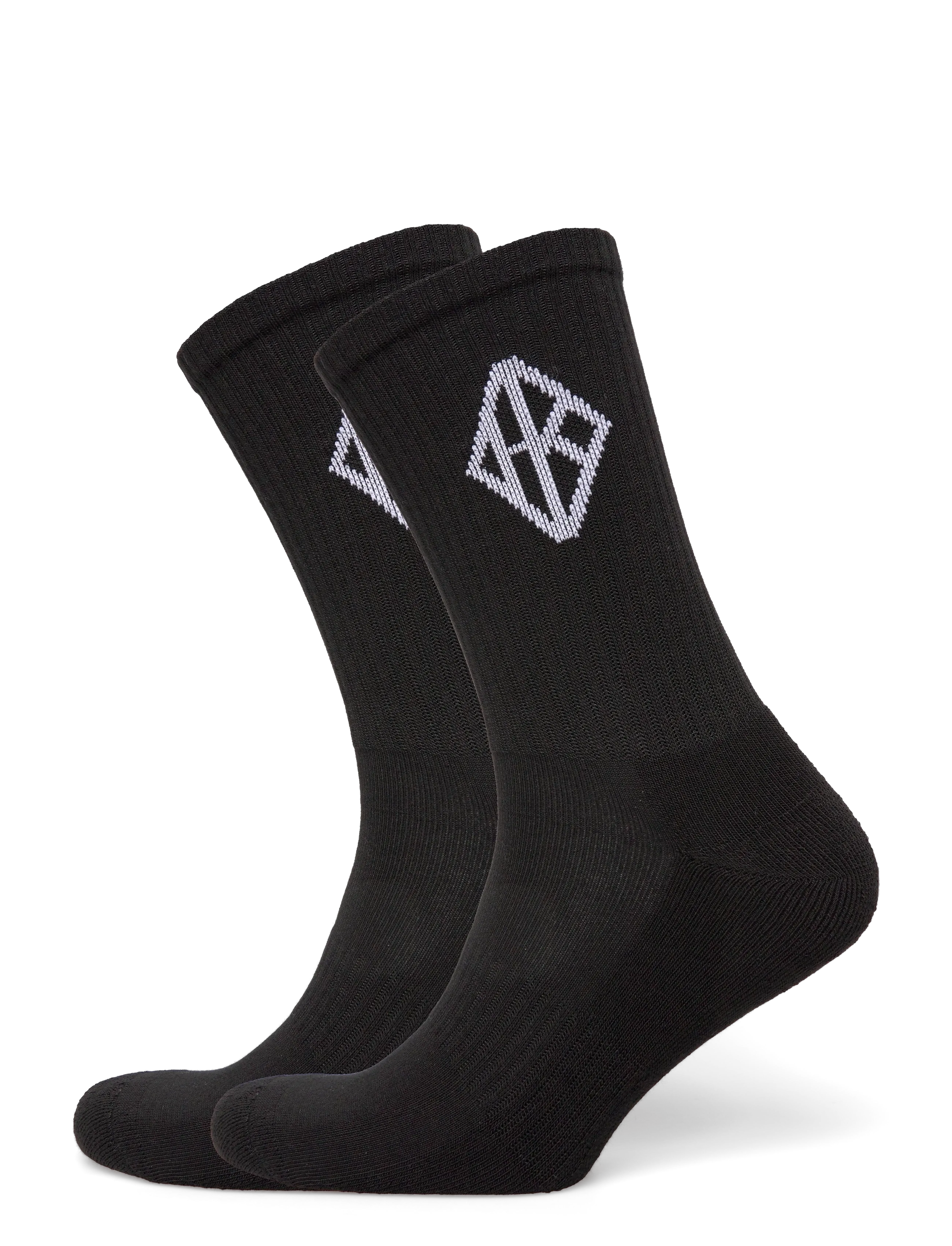 HAN Kjøbenhavn 2-Pack Diamond Socks, 39-42, Black, Sokker > Almindelige Sokker, Herre