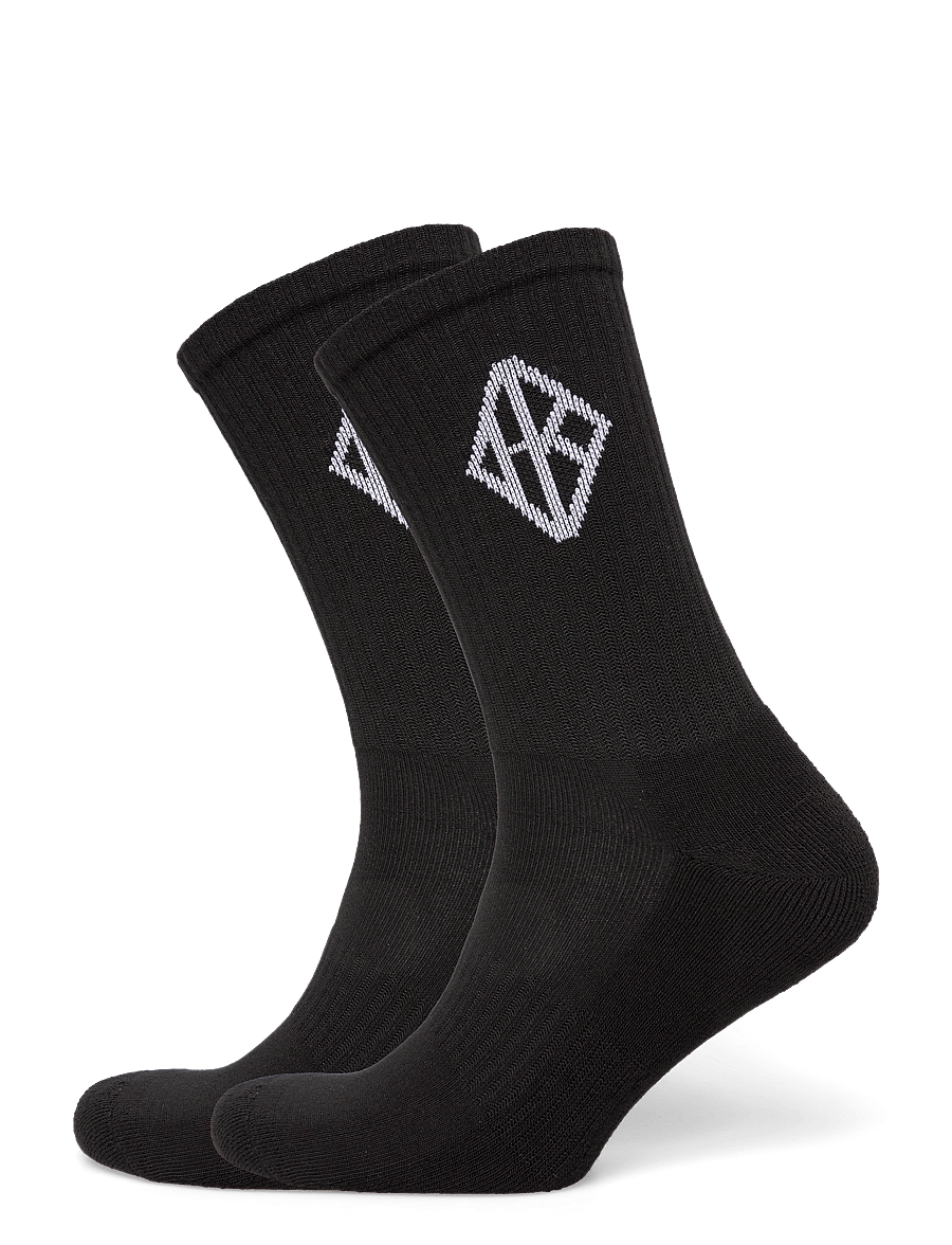 HAN Kjøbenhavn - 2-Pack Diamond Socks - tennissocken - black - 0