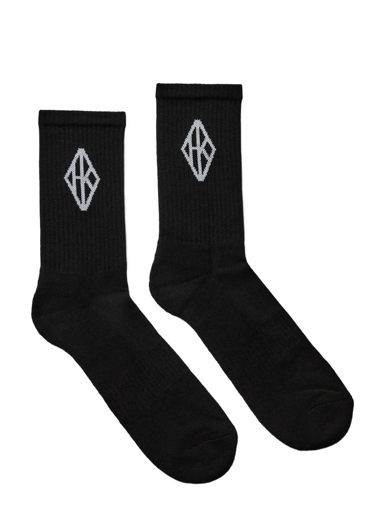 HAN Kjøbenhavn - 2-Pack Diamond Socks - chaussettes crew - black - 1