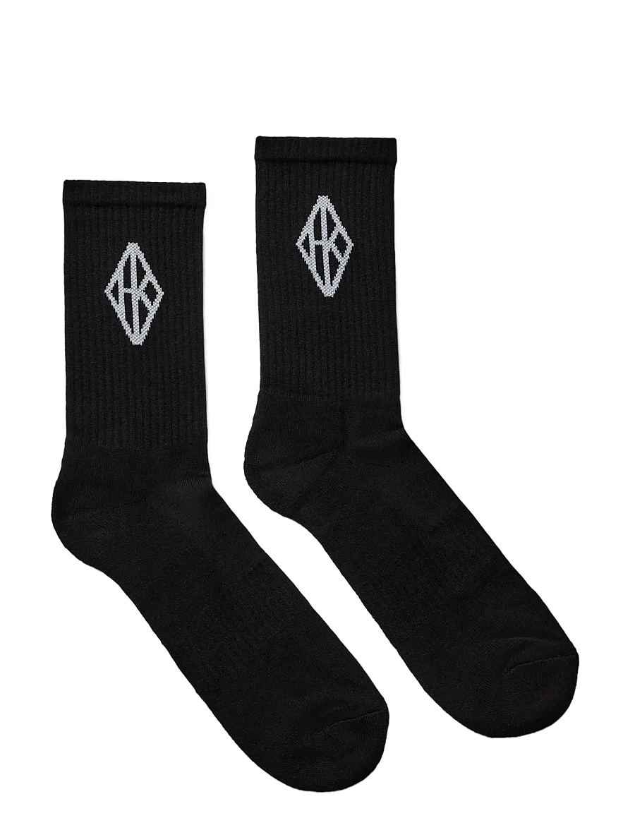 HAN Kjøbenhavn - 2-Pack Diamond Socks - tennissocken - black - 1