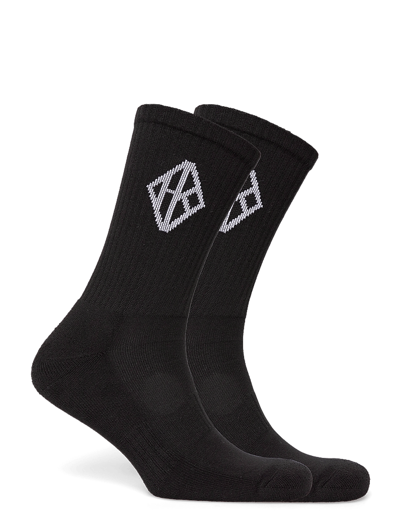 HAN Kjøbenhavn - 2-Pack Diamond Socks - crew-socken - black - 1