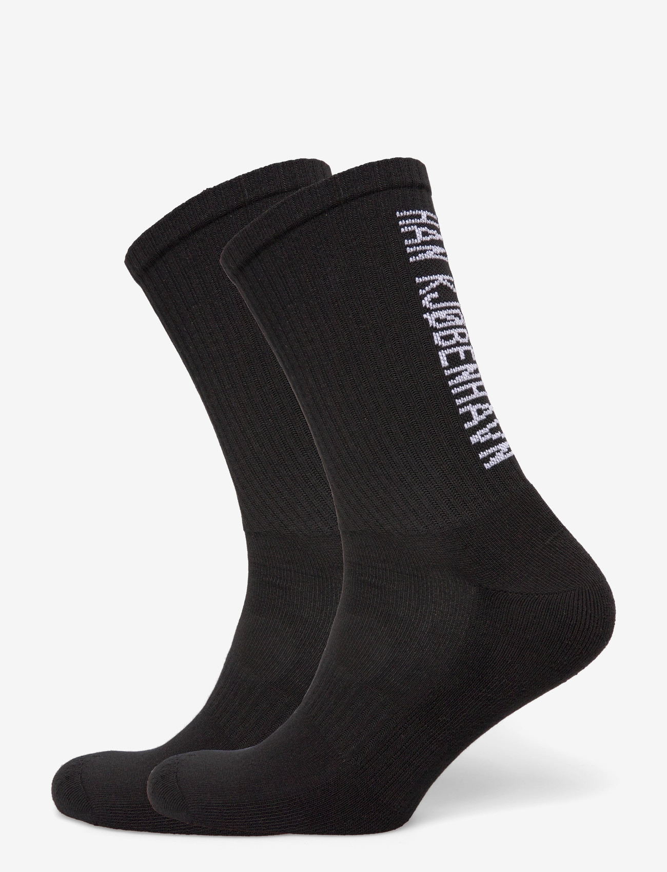 HAN Kjøbenhavn - 2-Pack Logo Socks - crew socks - black - 0