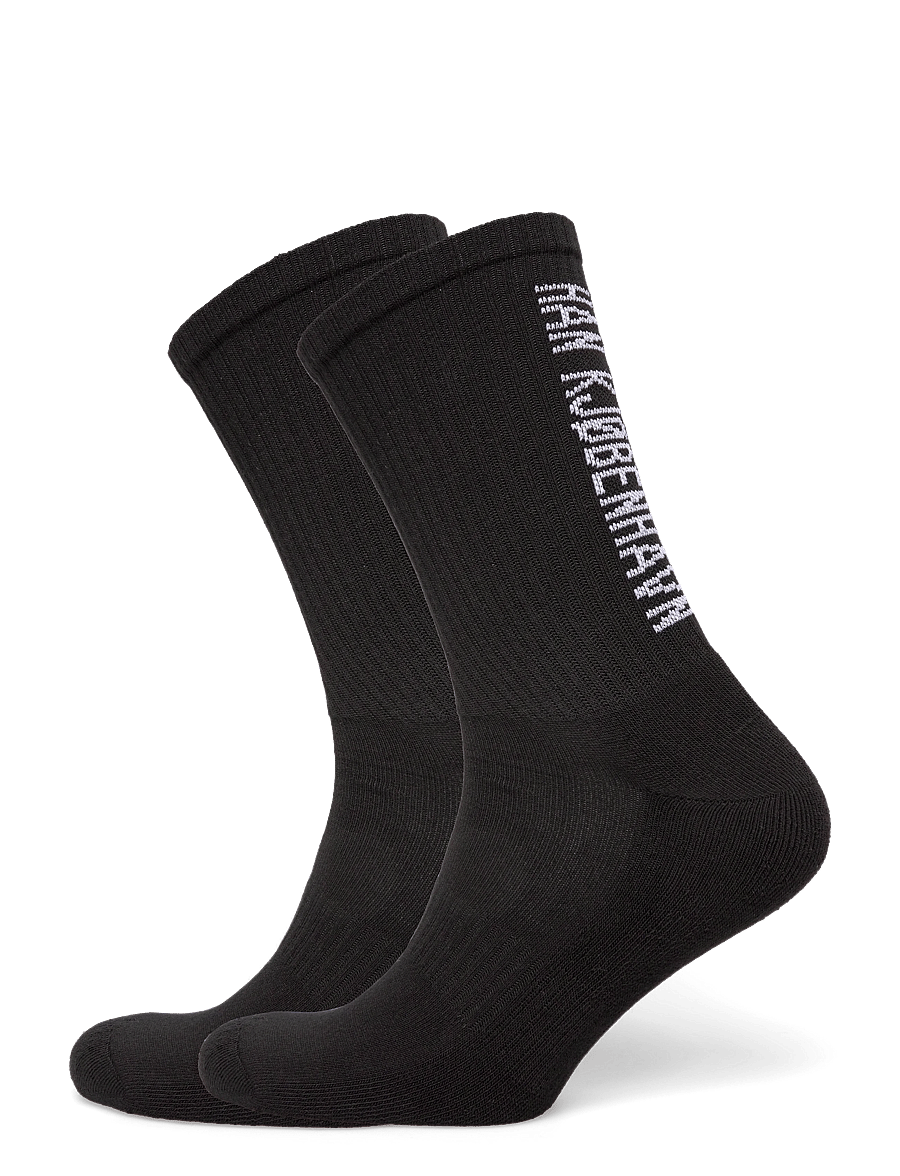 HAN Kjøbenhavn - 2-Pack Logo Socks - klassikalised sokid - black - 0